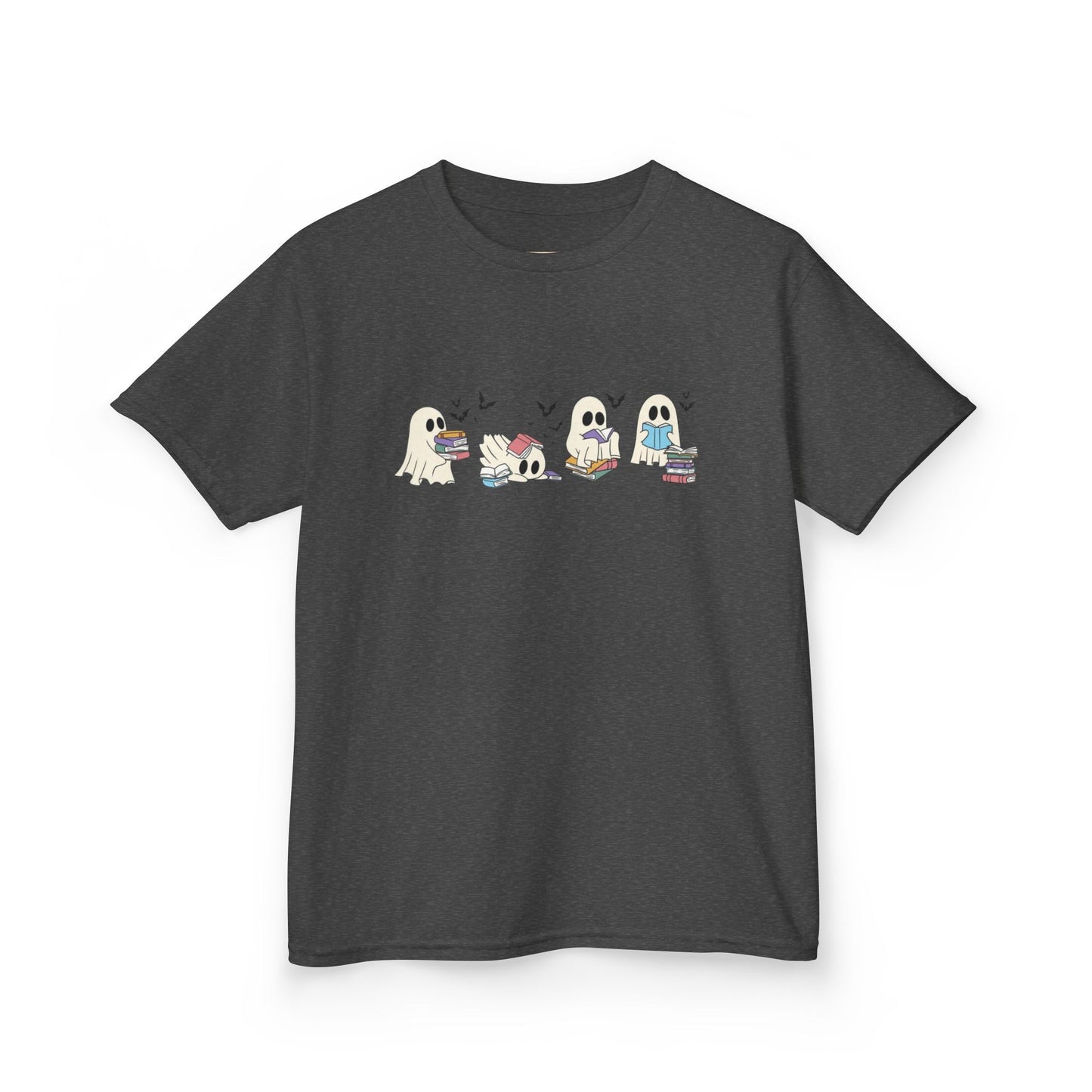 Kids Tee - Reading Ghost Fun & Playful Cotton Shirt for Boys & Girls, Kids' Gift, Birthday, Everyday Wear, Cute Animal Design