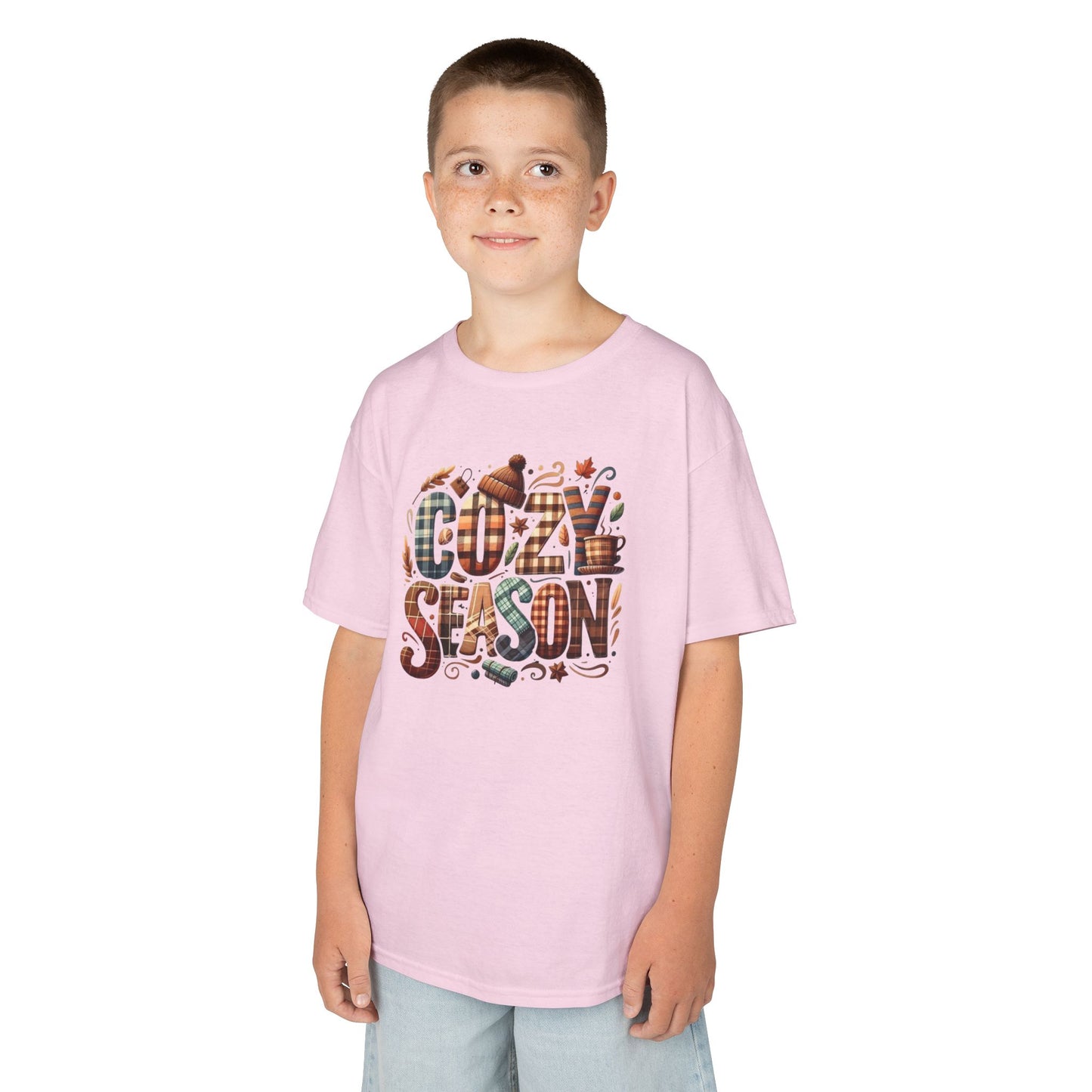 Cozy Season Kids Tee - Perfect for Fall, Halloween, Thanksgiving, Birthday Gift, Family Outings, Casual Wear