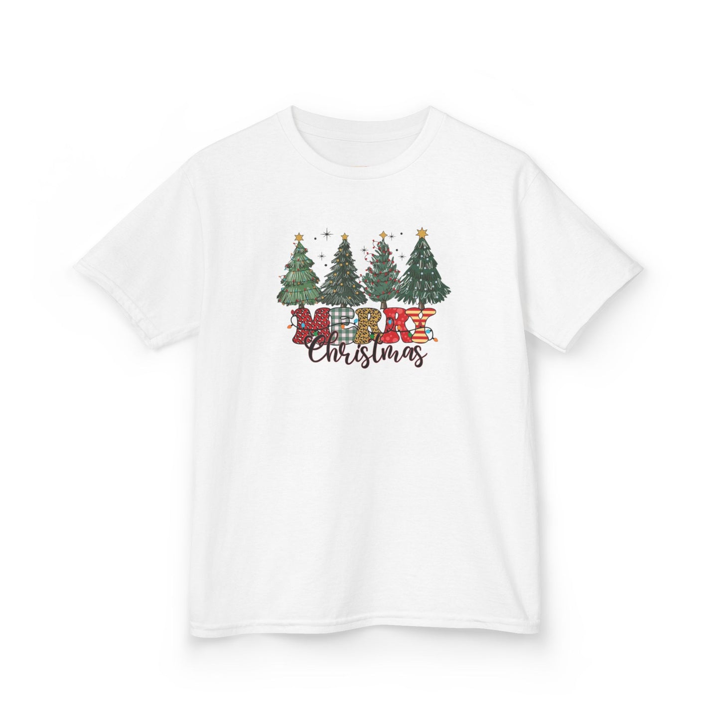 Merry Christmas Festive Kids Tee - Merry Christmas Design, Holiday Gift, Fun Family Outfits, Cute Christmas Apparel, Winter Merch