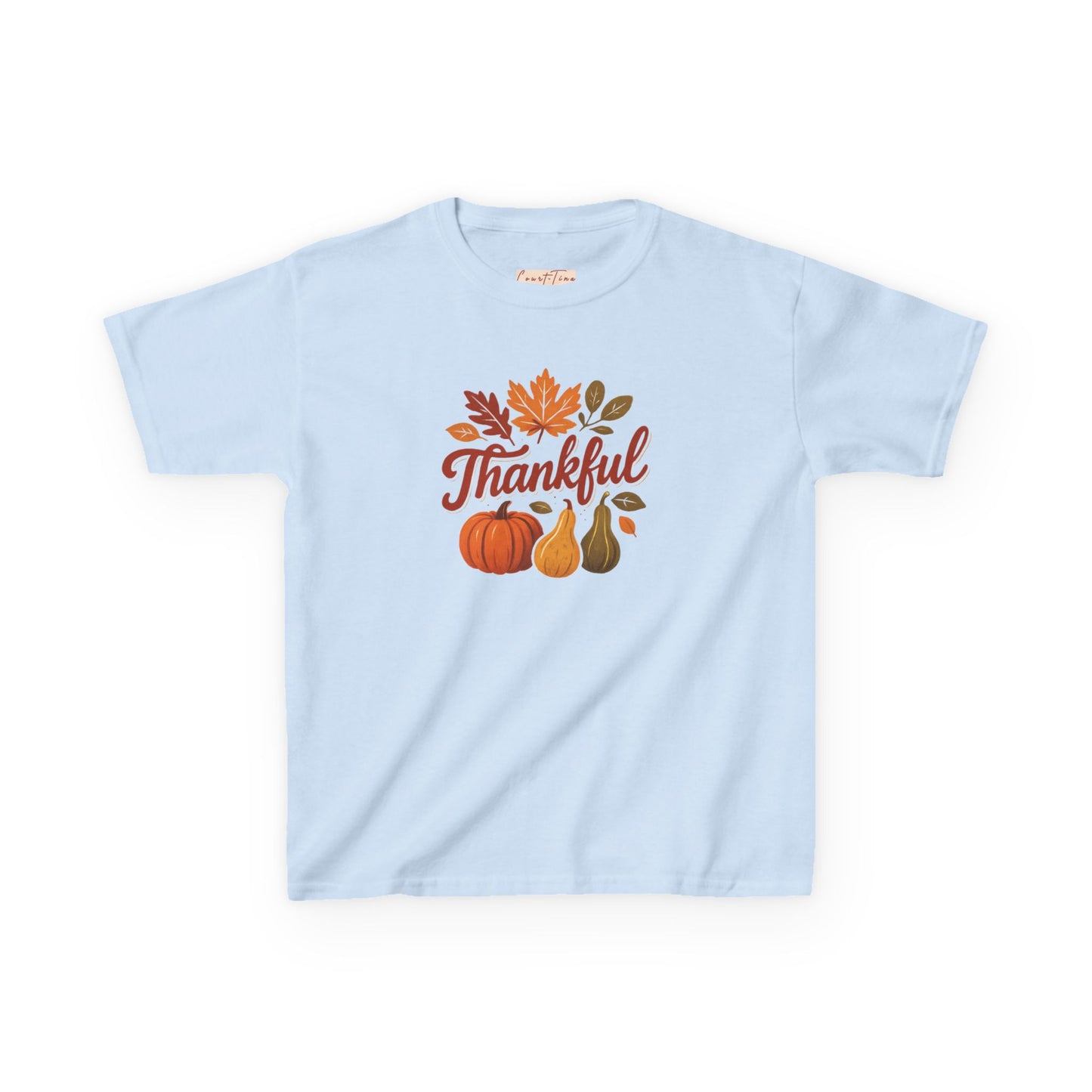 Thankful Kids Tee for Fall Celebrations, Autumn T-Shirt, Thanksgiving Apparel, Seasonal Kidswear, Family Gatherings Clothing