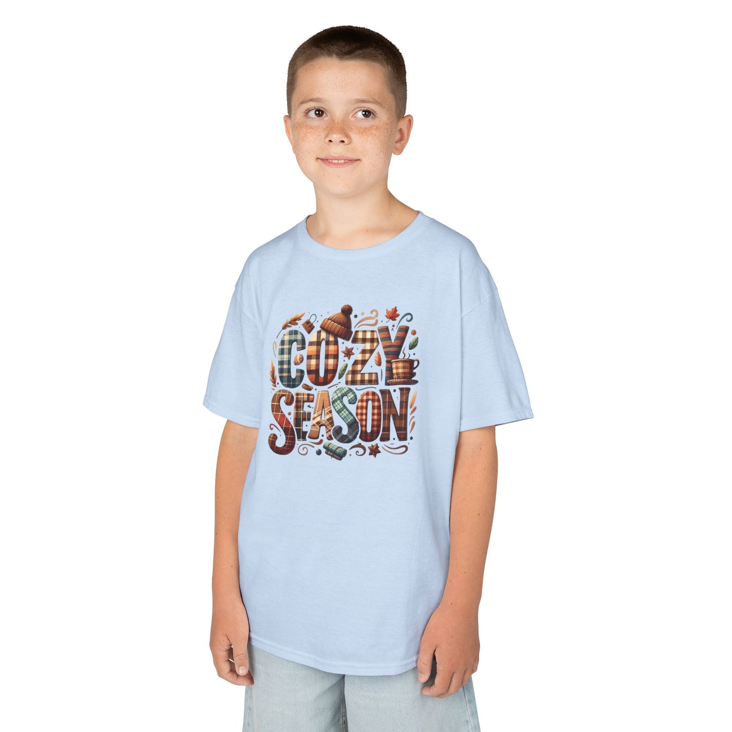 Cozy Season Kids Tee - Perfect for Fall, Halloween, Thanksgiving, Birthday Gift, Family Outings, Casual Wear