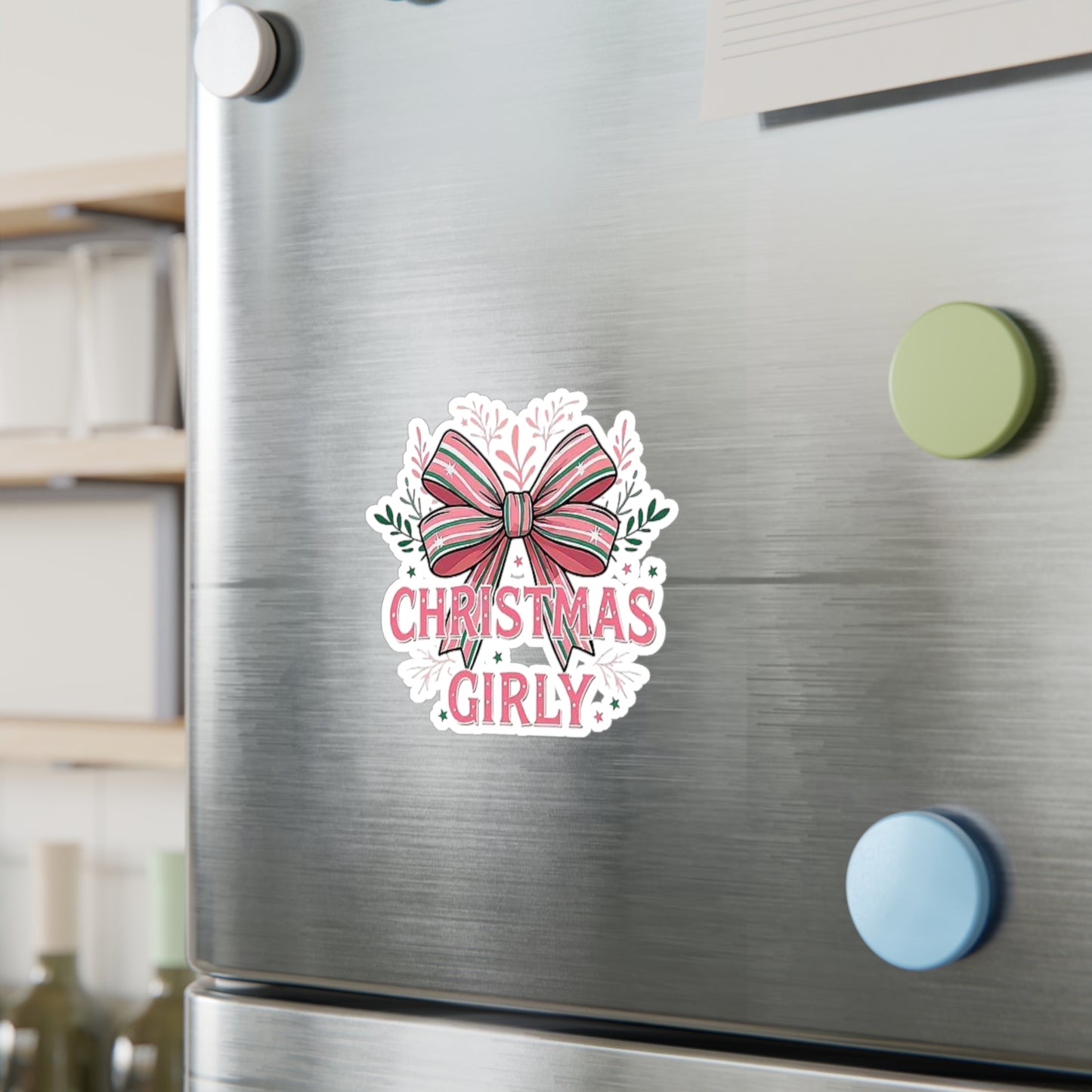 Festive Christmas Vinyl Decals | Cute Holiday Stickers for Gifts, Christmas Girly