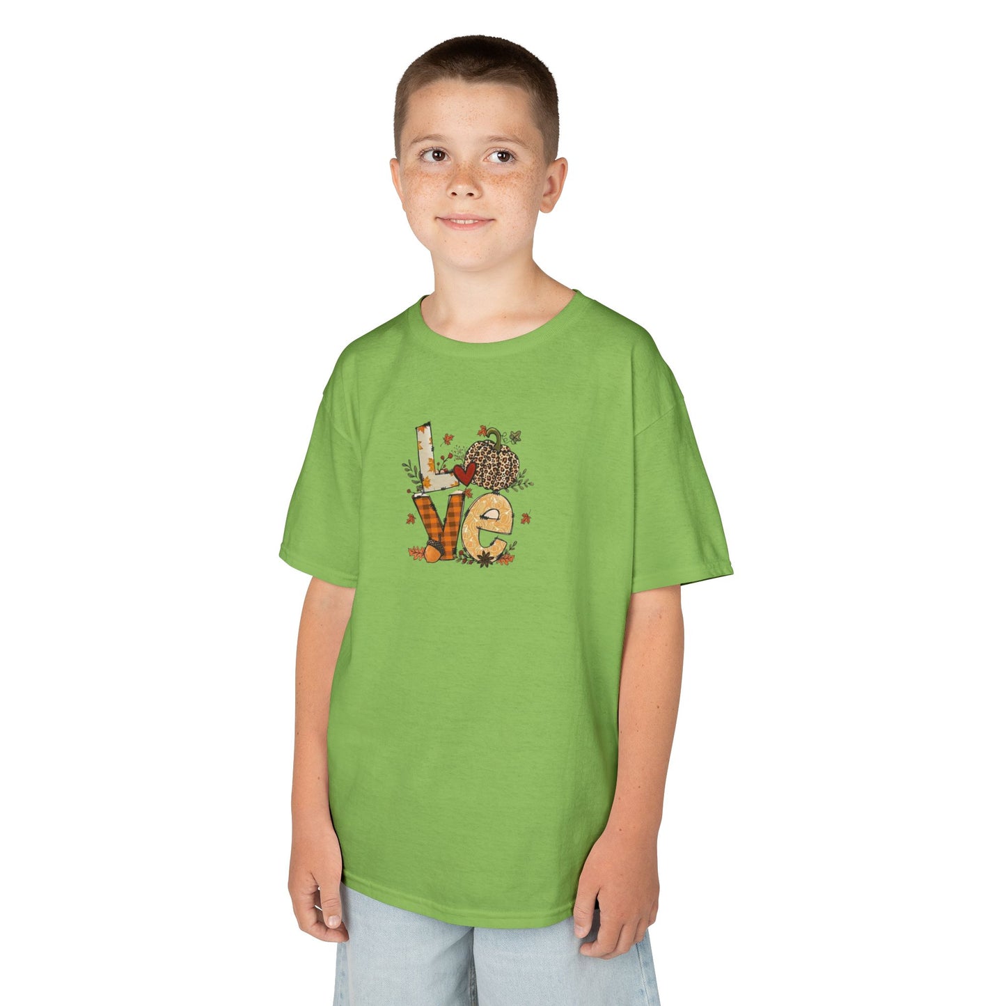 Kids Love Autumn Tee, Cute Kids T-Shirt, Animal Lovers Gift, Eco-Friendly Kids Shirt, Fun Kids Gift, Nature-Themed Apparel