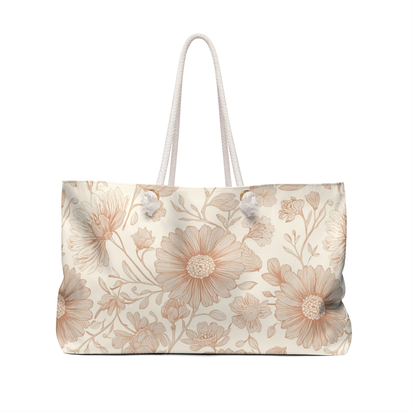 Floral Weekender Bag - Perfect for Travel, Beach Days, Yoga, Weekend Getaways, or as a Gift