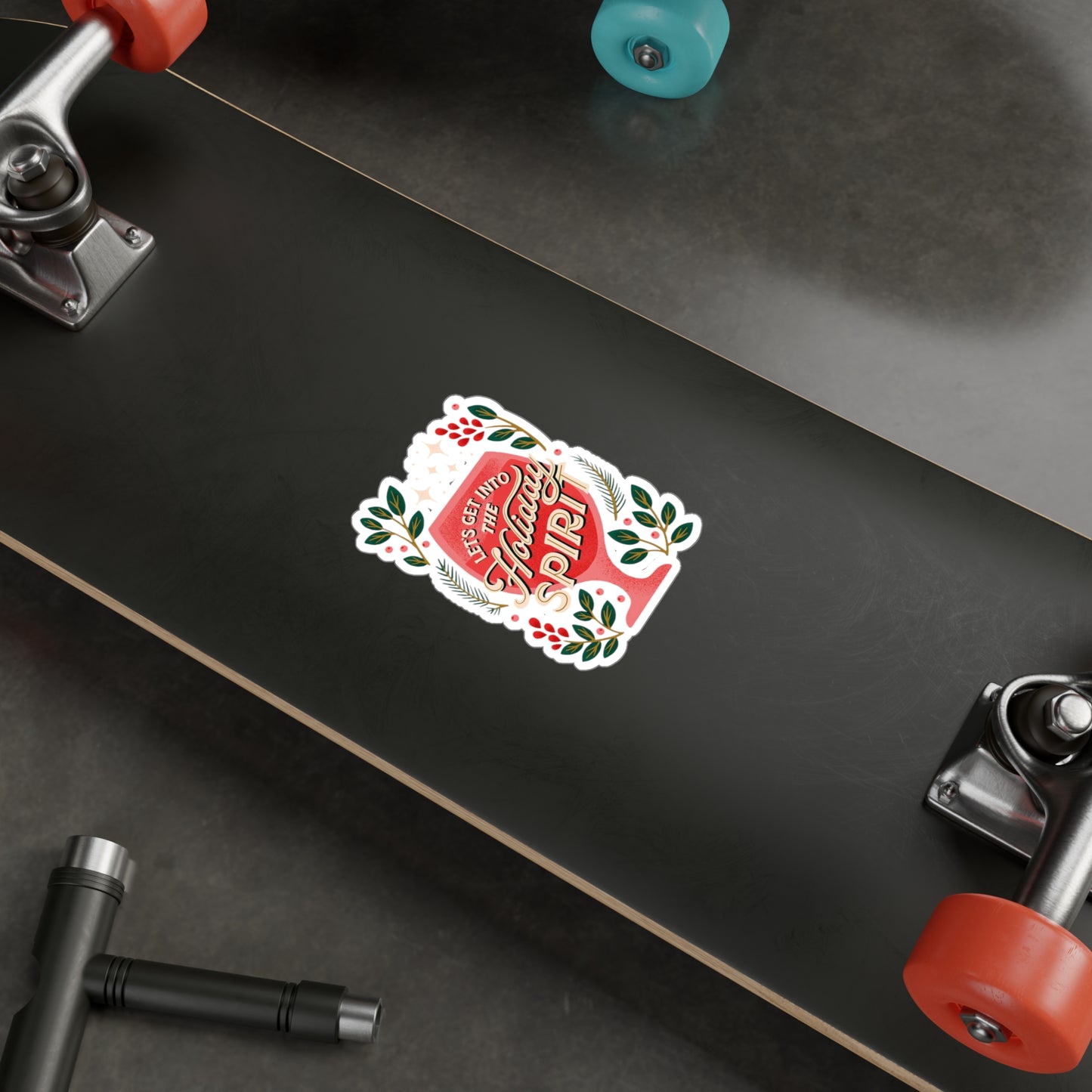 Holiday Spirit Vinyl Decals, Festive Stickers for Home Decor, Christmas Gift Accessories, Seasonal Decor, Party Supplies