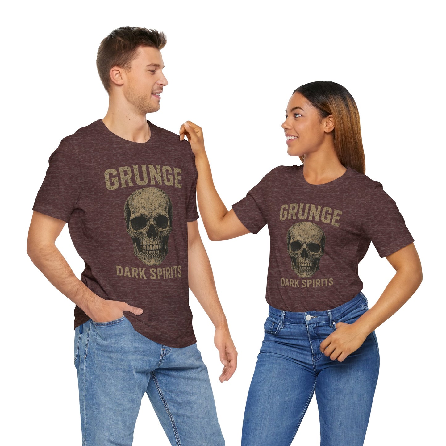 Grunge Skull Graphic Tee, Unisex T-Shirt for Music Lovers, Alternative Fashion, Casual Wear, Halloween Party, Vintage Style