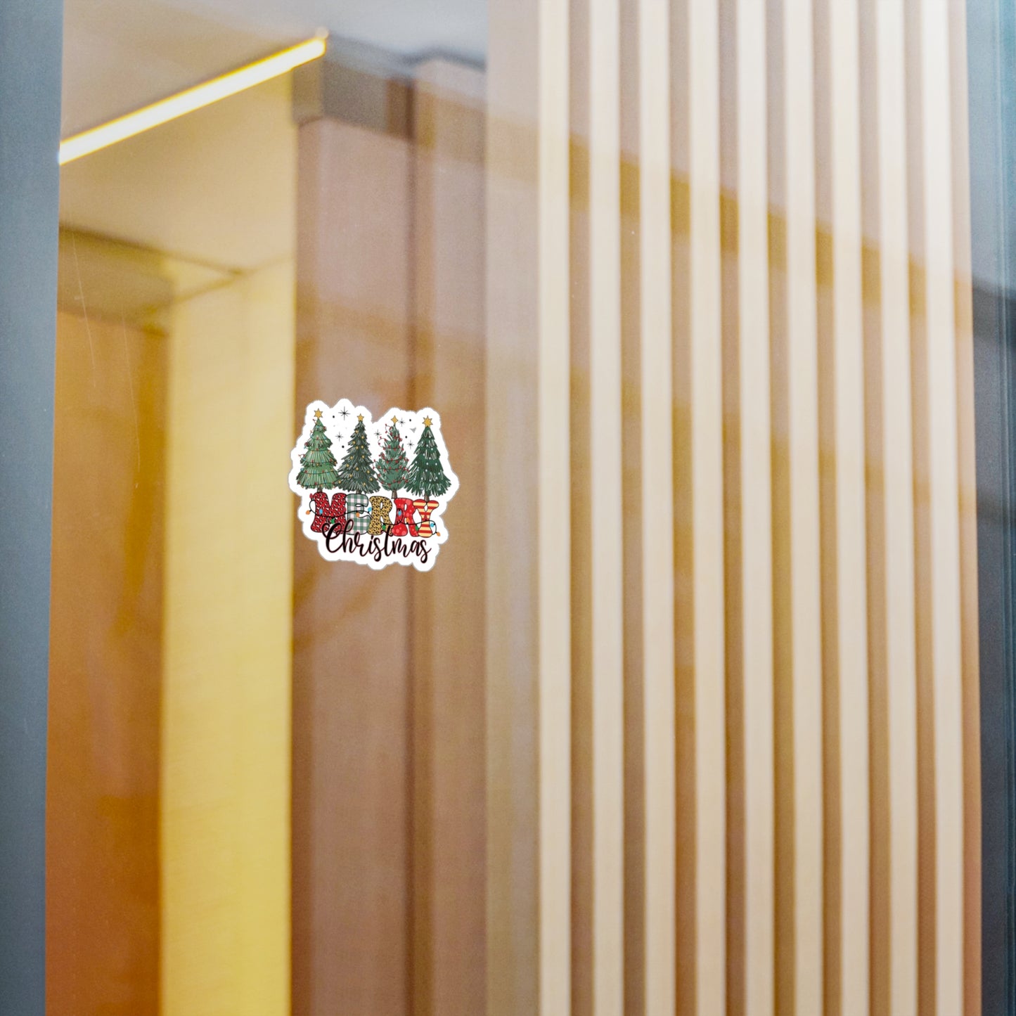 Merry Christmas Kiss-Cut Vinyl Decals – Festive Holiday Stickers for Home Decor, Gifts, Scrapbooking, and Crafting