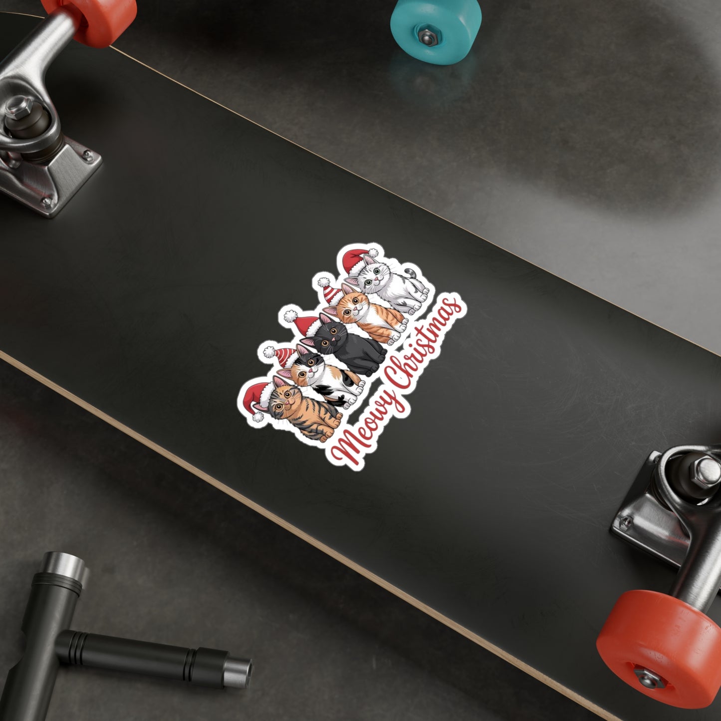 Christmas Cat Vinyl Decal