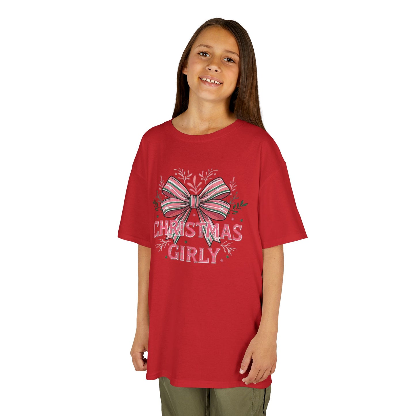 Cute Christmas Tee for Kids, Holiday Gift, Girly T-Shirt, Festive Apparel, Fun Christmas Outfit, Xmas Shirt for Girls