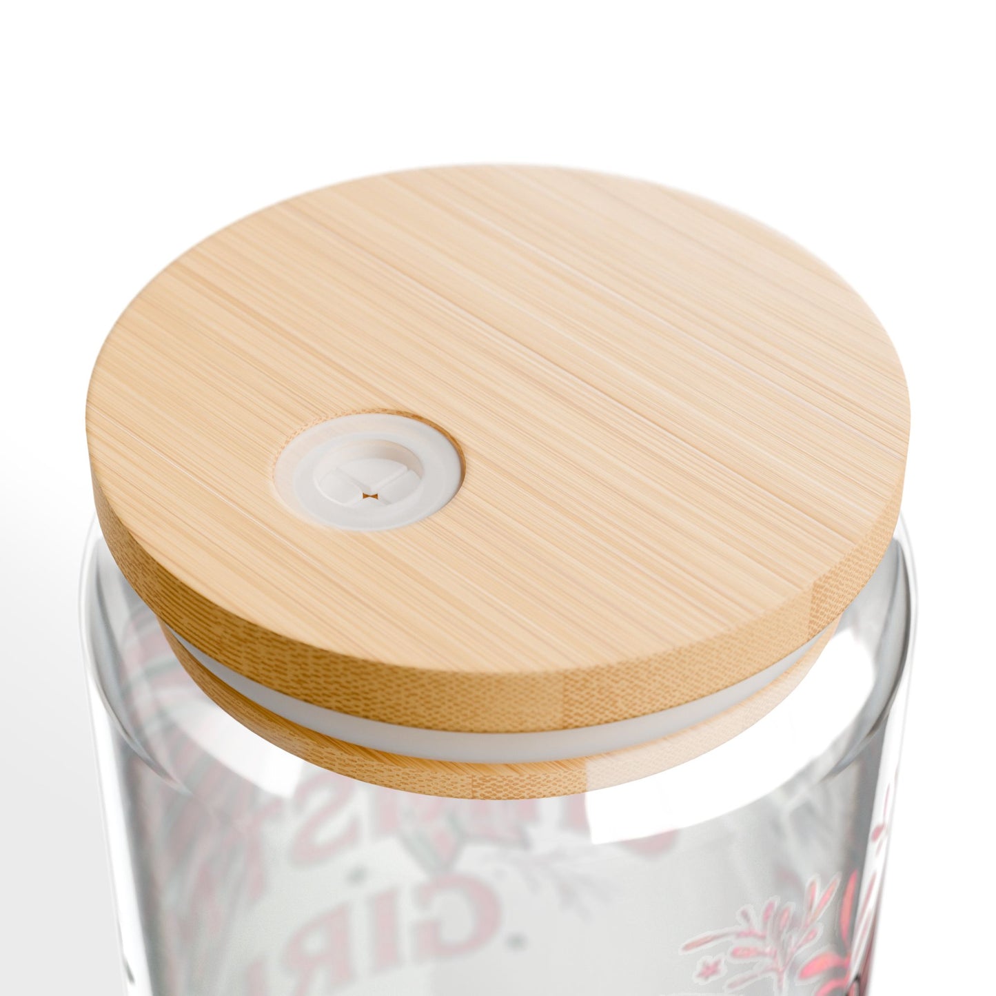 Christmas-Themed Sipper Glass, 16oz | Holiday Drinkware, Gift for Her, Eco-Friendly, Fun Kitchen Decor, Seasonal Party Accessory