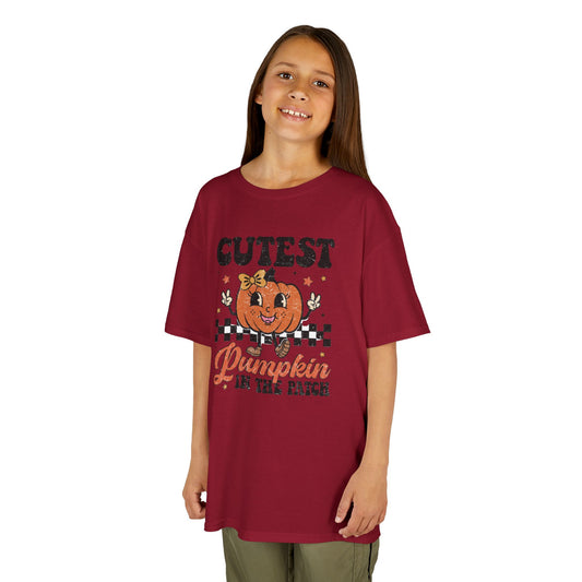 Cute Pumpkin Kids Tee - Fall Apparel, Halloween T-Shirt, Thanksgiving Gift, Pumpkin Patch Outfit, Kid's Halloween Shirt
