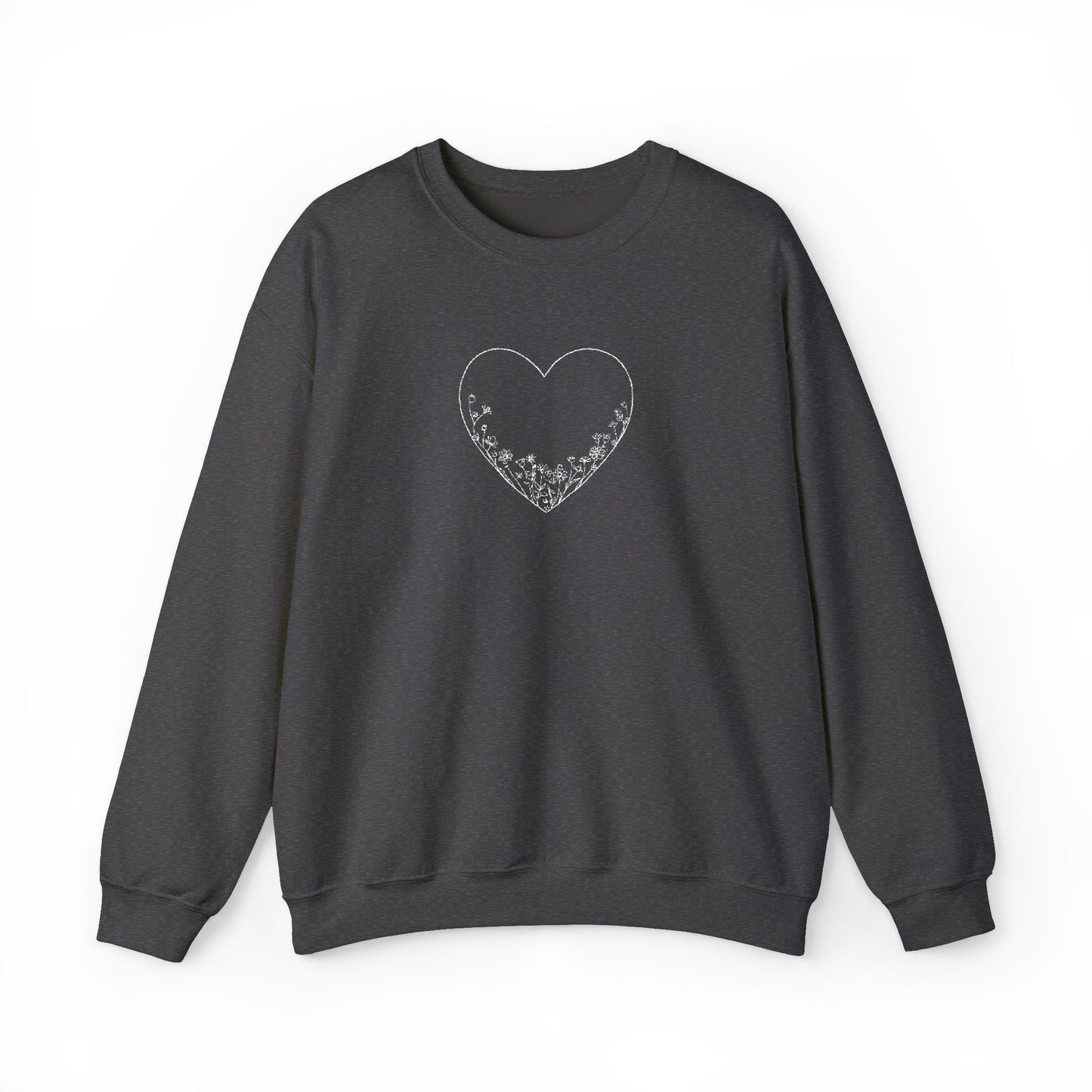 Heartfelt Love Crewneck Sweatshirt - Cozy Gift, Casual Wear, Valentine's Day, Anniversary, Comfort