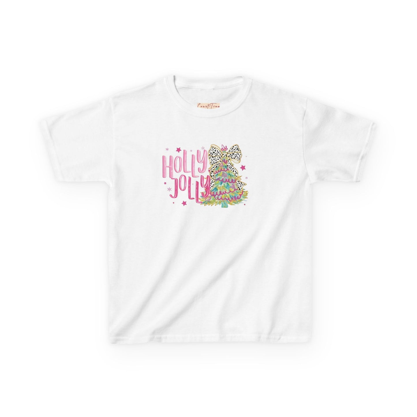 Holly Jolly Kids Tee, Festive Youth Shirt, Christmas Apparel, Fun Gift for Kids, Joyful T-Shirt for Celebrations