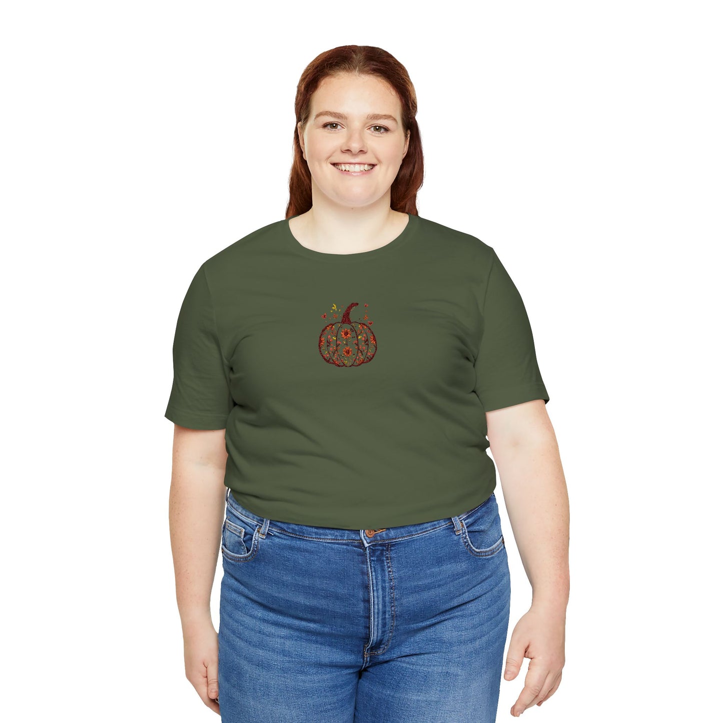 Pumpkin Embroidered Tee