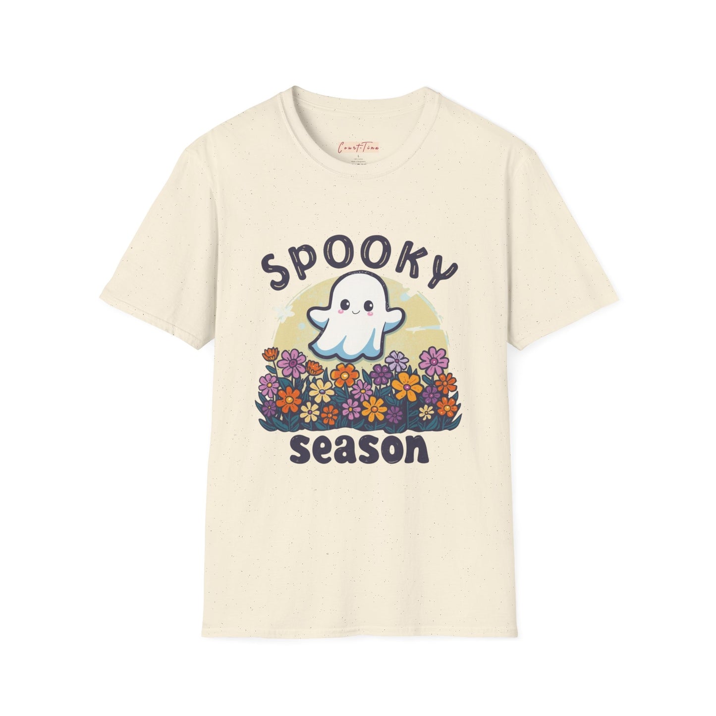 Spooky Season T-Shirt, Halloween Tee, Ghost Graphic Shirt, Fall Apparel, Cute Casual Top