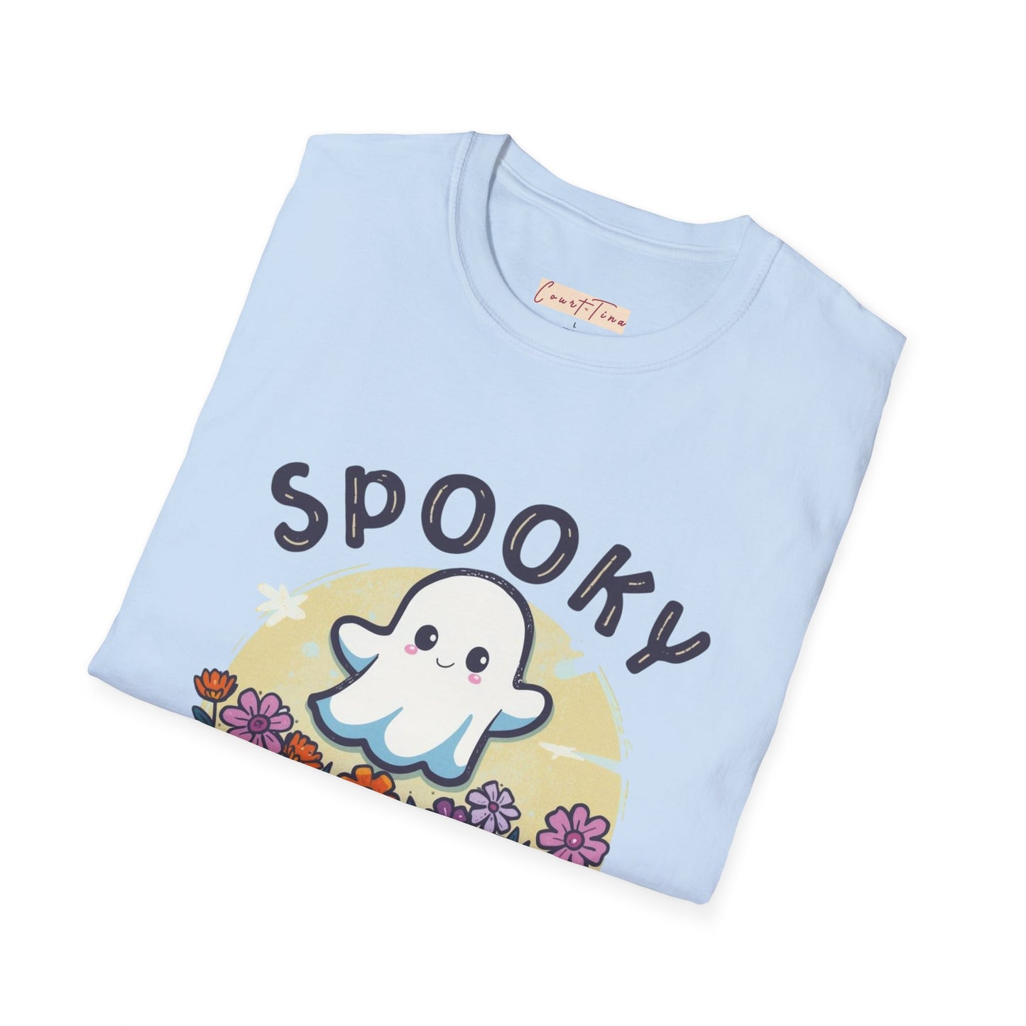 Spooky Season T-Shirt, Halloween Tee, Ghost Graphic Shirt, Fall Apparel, Cute Casual Top