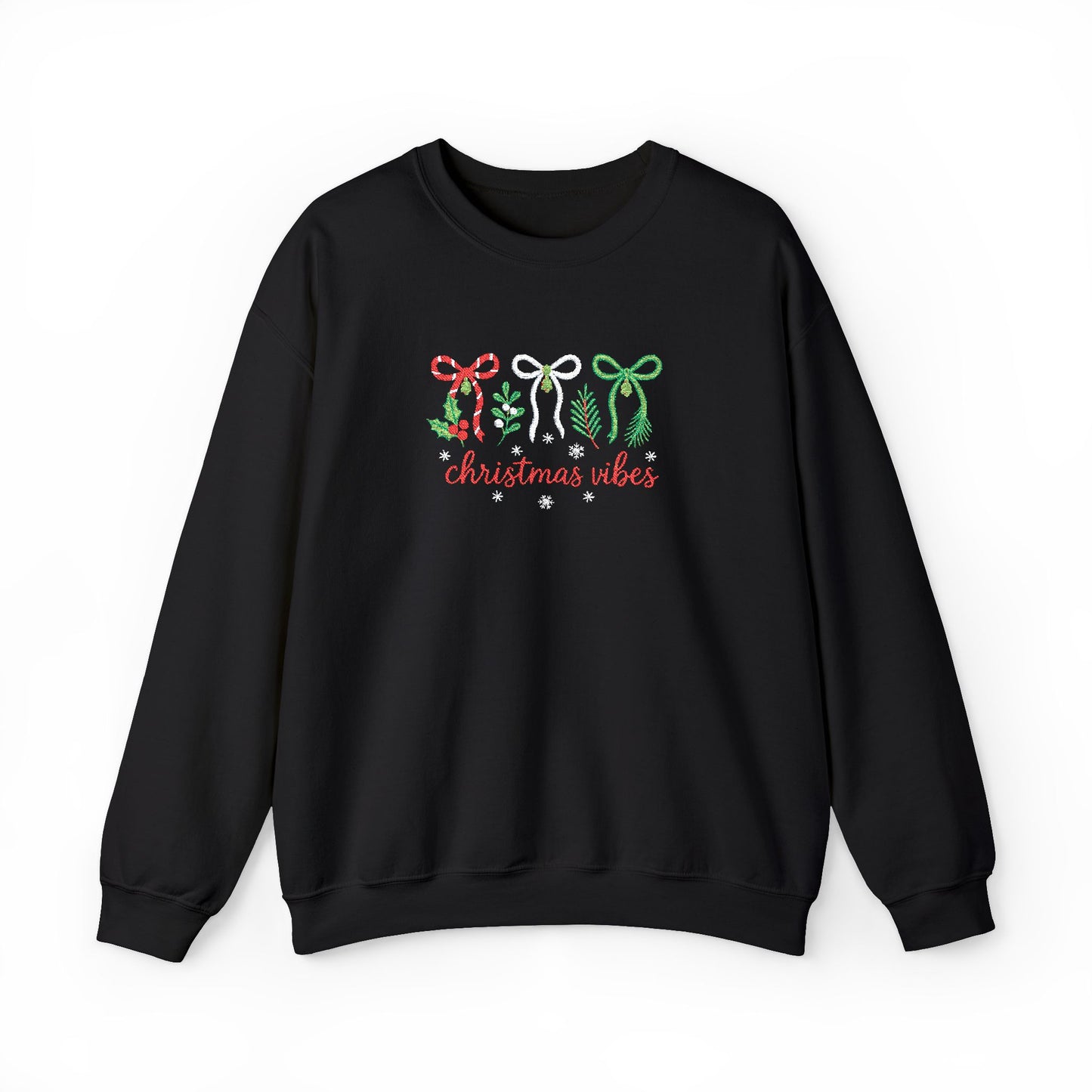 Embroidered Christmas Vibes Sweatshirt