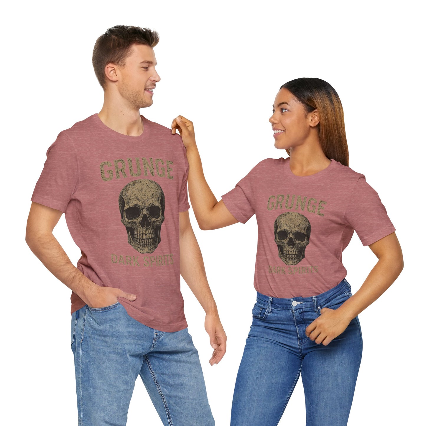 Grunge Skull Graphic Tee, Unisex T-Shirt for Music Lovers, Alternative Fashion, Casual Wear, Halloween Party, Vintage Style