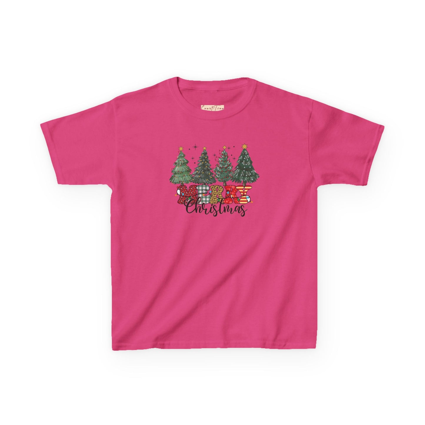 Merry Christmas Festive Kids Tee - Merry Christmas Design, Holiday Gift, Fun Family Outfits, Cute Christmas Apparel, Winter Merch