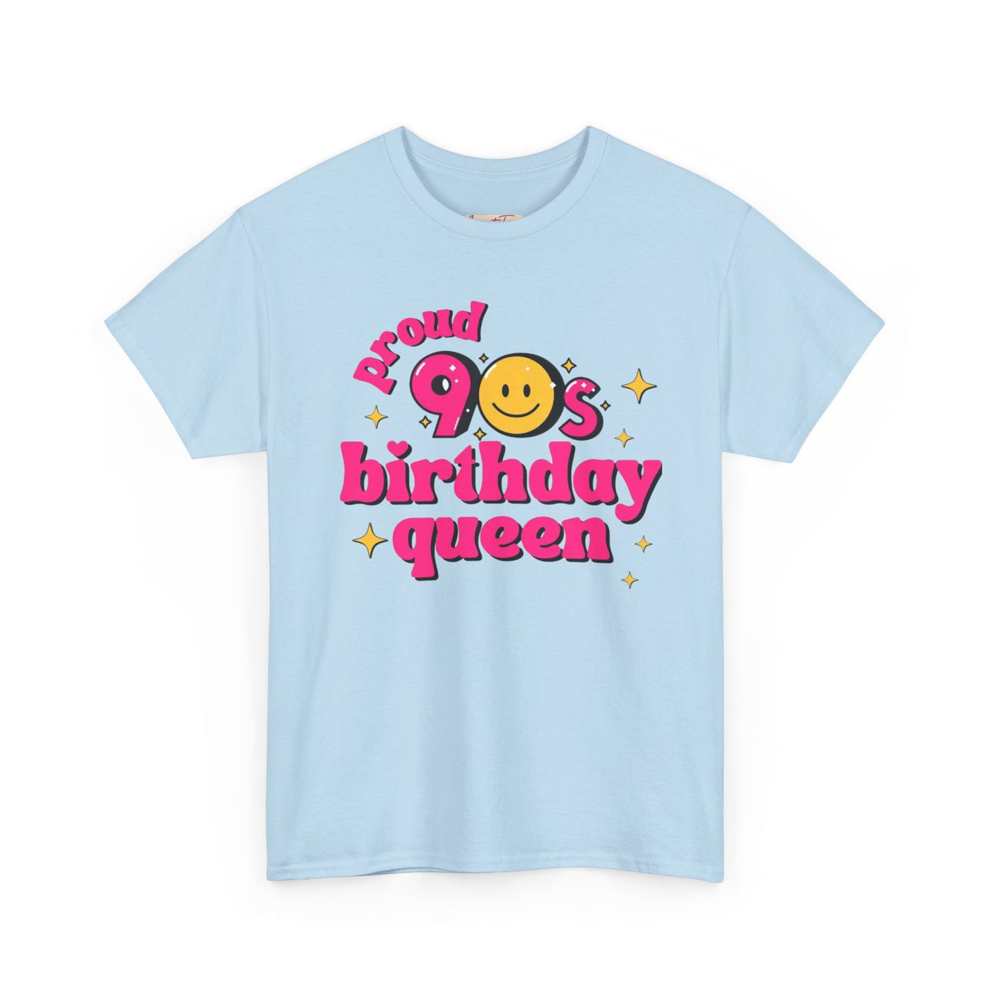 Proud 90s Birthday Queen Tee, Retro T-Shirt, 90s Nostalgia Gift, Unisex Cotton Tee, Birthday Celebration Shirt, Vintage Style Top