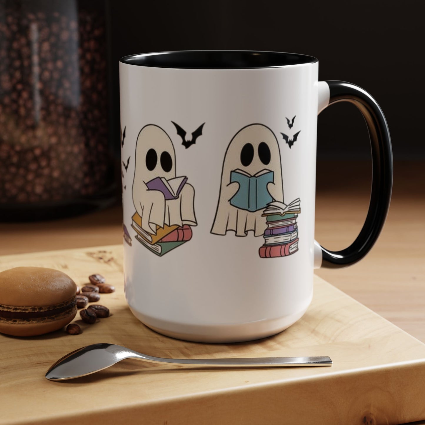 Ghostly Book Lover Coffee Mug - Spooky Reading Gift for Halloween, Literary Enthusiasts, Bookworm Accessories, Cute Ghost Mug, [...]