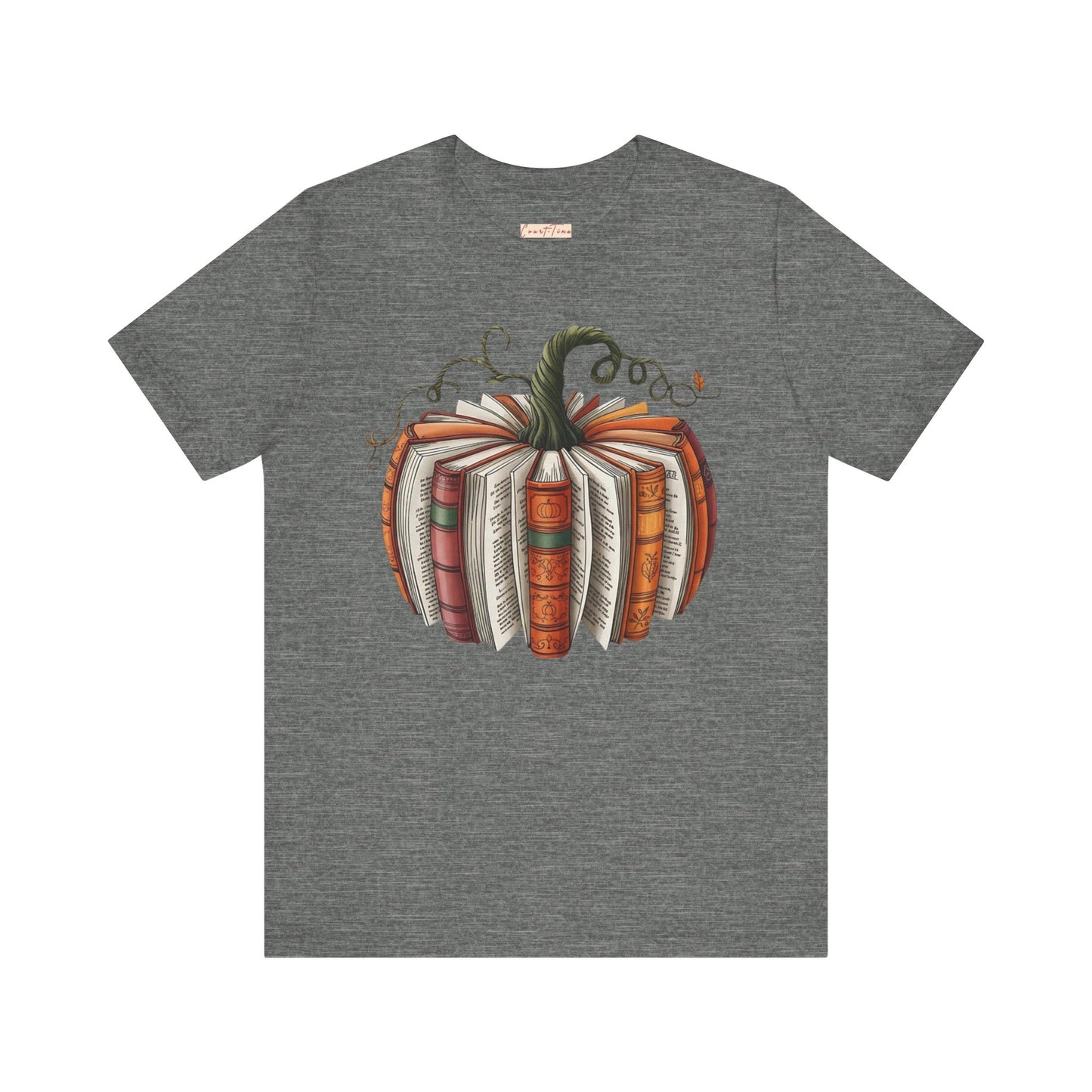 Fall Pumpkin Books Unisex Tee - Cozy Autumn T-Shirt for Book Lovers