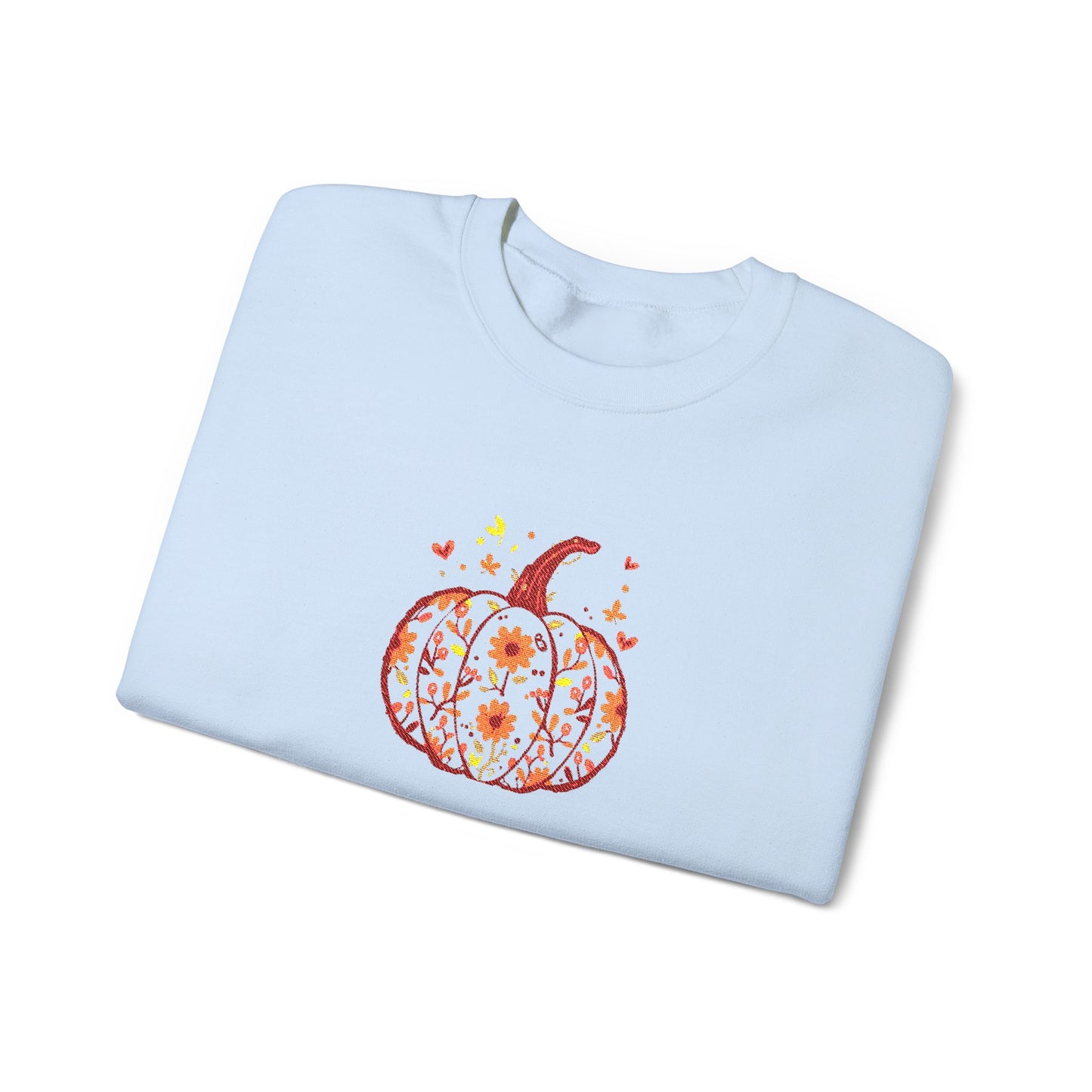 Embroidered Autumn Vibes Pumpkin Sweatshirt