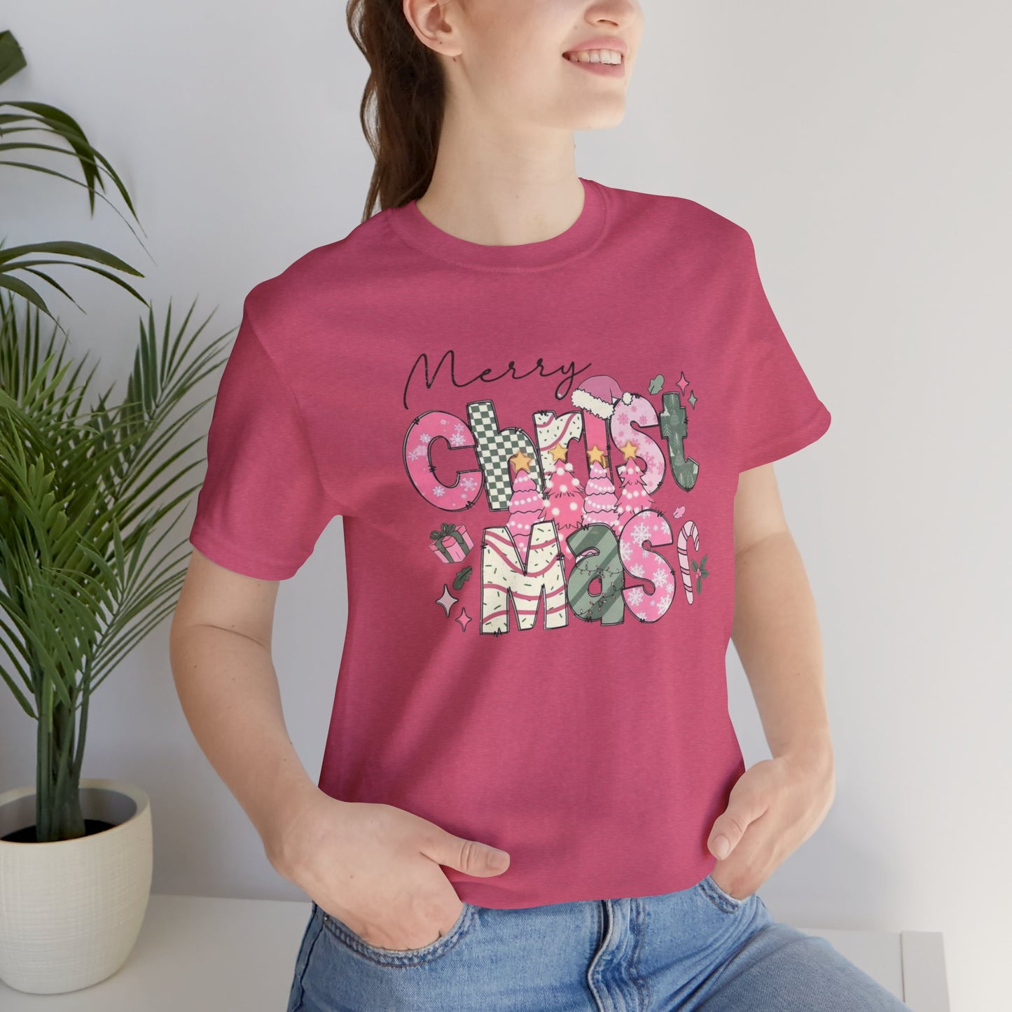 Merry Christmas Tee, Holiday Shirt, Gift for Him/Her, Christmas Apparel, Cozy Xmas T-Shirt, Festive Wear