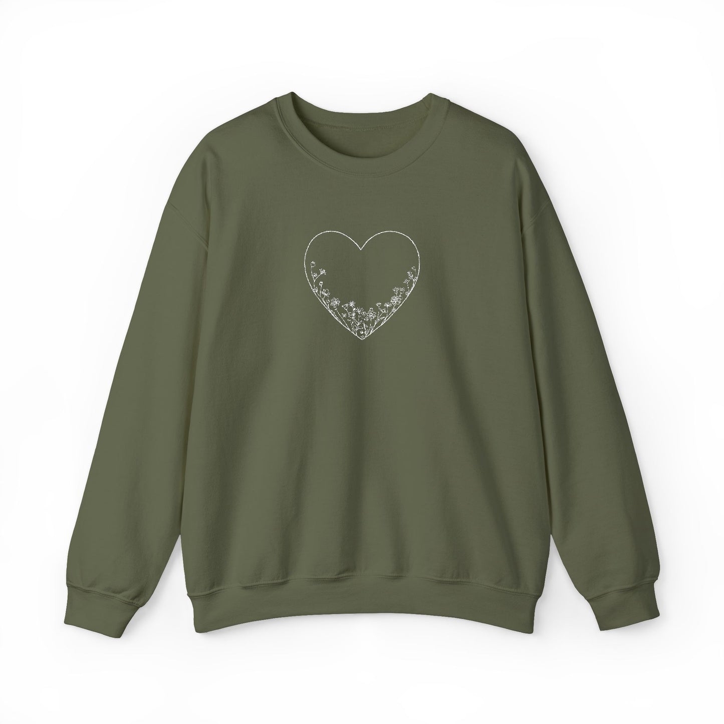 Heartfelt Love Crewneck Sweatshirt - Cozy Gift, Casual Wear, Valentine's Day, Anniversary, Comfort