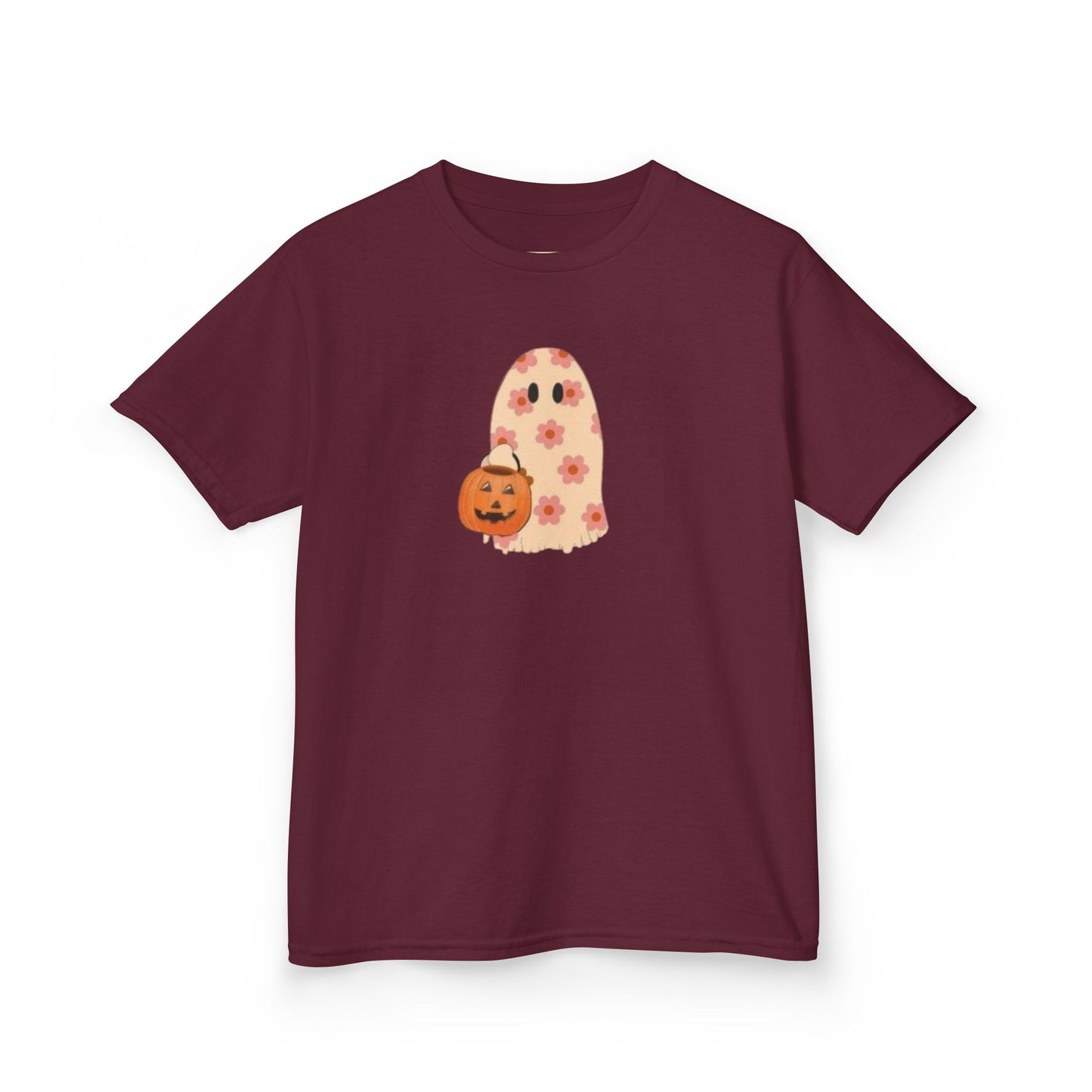 Halloween Kids Tee, Cute Ghost and Pumpkin, Kids Halloween Shirt, Fun Fall Apparel, Trick or Treat Tee, Kids Costume Top