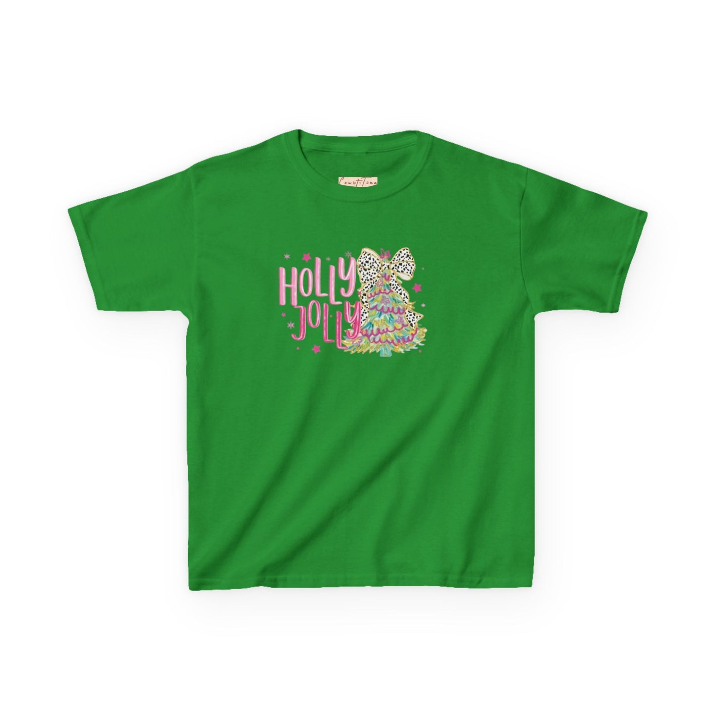Holly Jolly Kids Tee, Festive Youth Shirt, Christmas Apparel, Fun Gift for Kids, Joyful T-Shirt for Celebrations