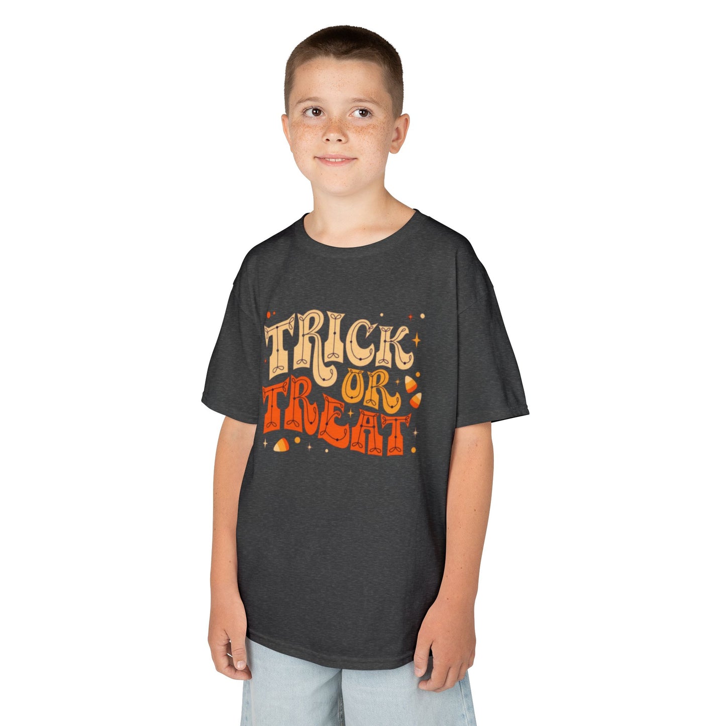 Kids Halloween Tee, Trick or Treat T-Shirt, Halloween Costume Shirt, Spooky Kids Apparel, Fall Festivity Tee