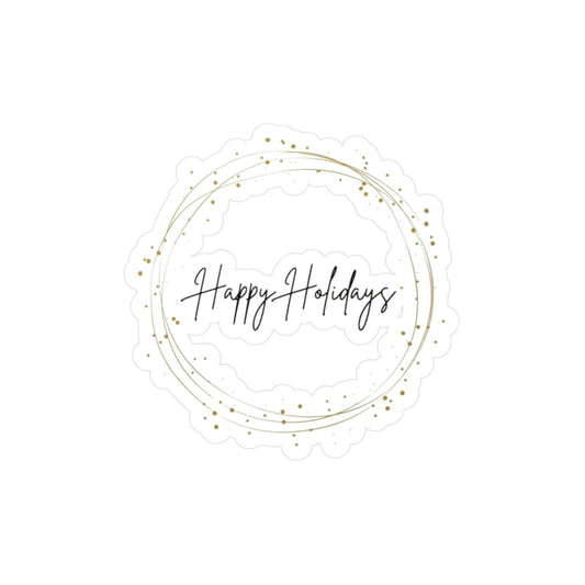 Happy Holidays Vinyl Decals, Seasonal Stickers, Home Decor, Holiday Gifts, Customizable Stickers, Cheerful Decor