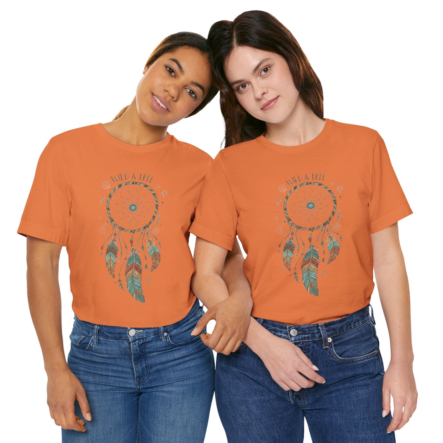 Dreamcatcher Graphic Tee, Wild & Free Shirt, Boho Style Top, Gift for Nature Lovers, Casual Everyday Wear