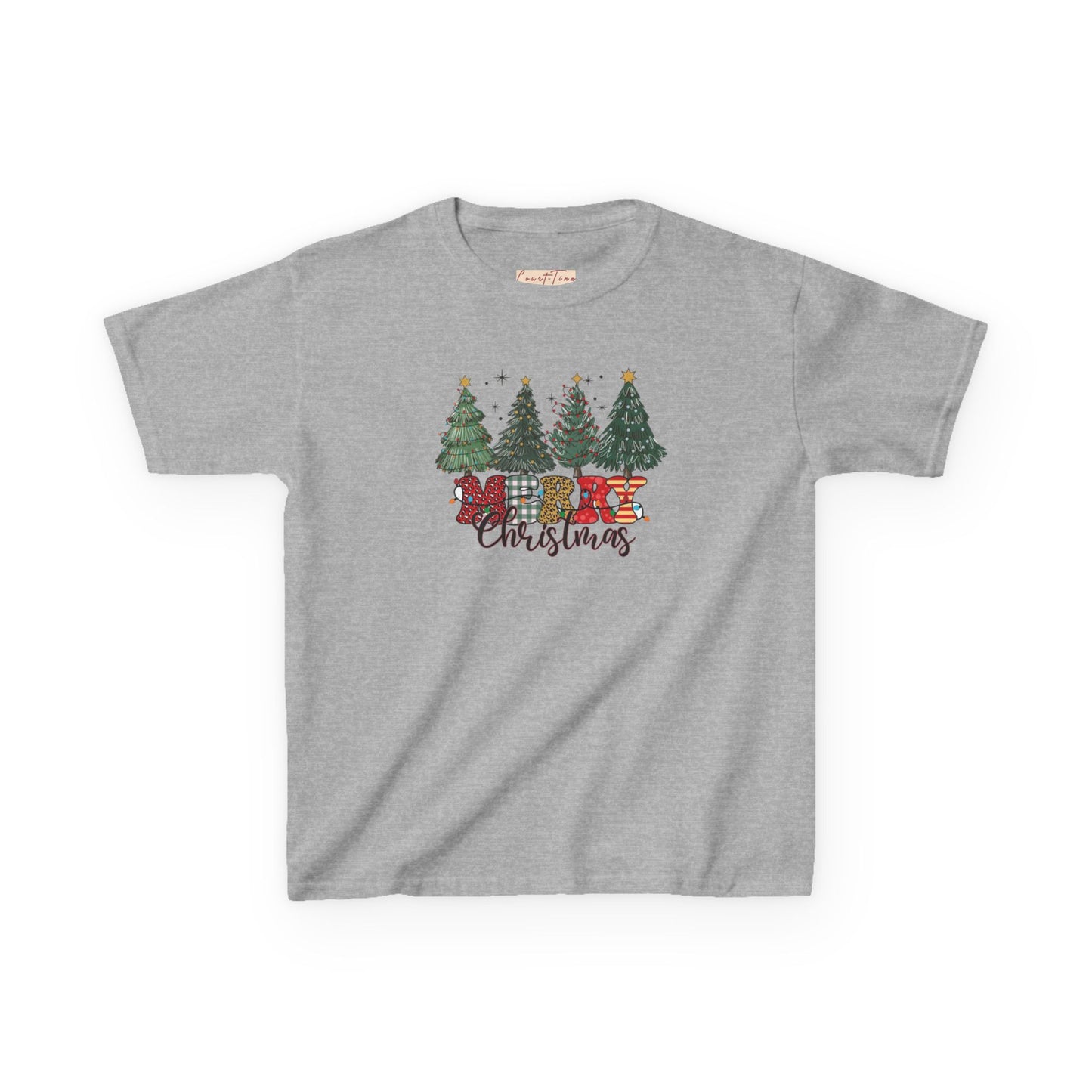 Merry Christmas Festive Kids Tee - Merry Christmas Design, Holiday Gift, Fun Family Outfits, Cute Christmas Apparel, Winter Merch