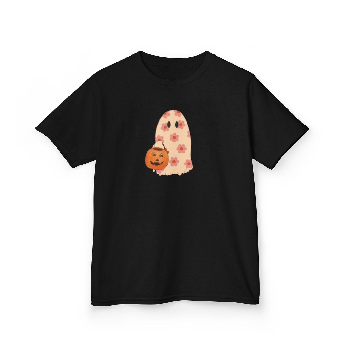 Halloween Kids Tee, Cute Ghost and Pumpkin, Kids Halloween Shirt, Fun Fall Apparel, Trick or Treat Tee, Kids Costume Top