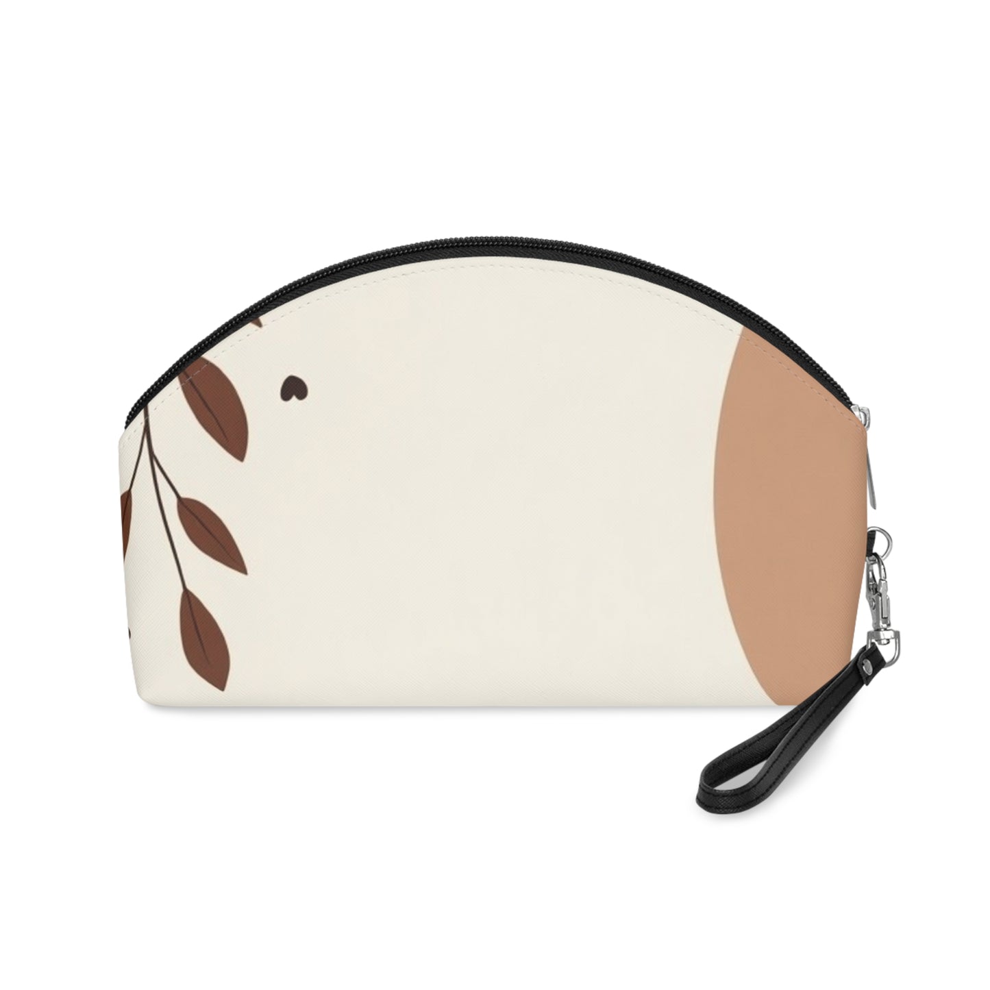 Botanical Makeup Bag - Stay Beautiful, Cosmetic Pouch, Travel Toiletry Case, Gift for Her, Floral Makeup Organizer