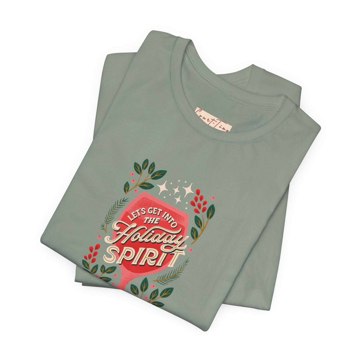 Holiday Spirit Short Sleeve Tee - Unisex Jersey T-Shirt, Festive Casual Wear, Christmas Gift, Family Gatherings, Seasonal Apparel