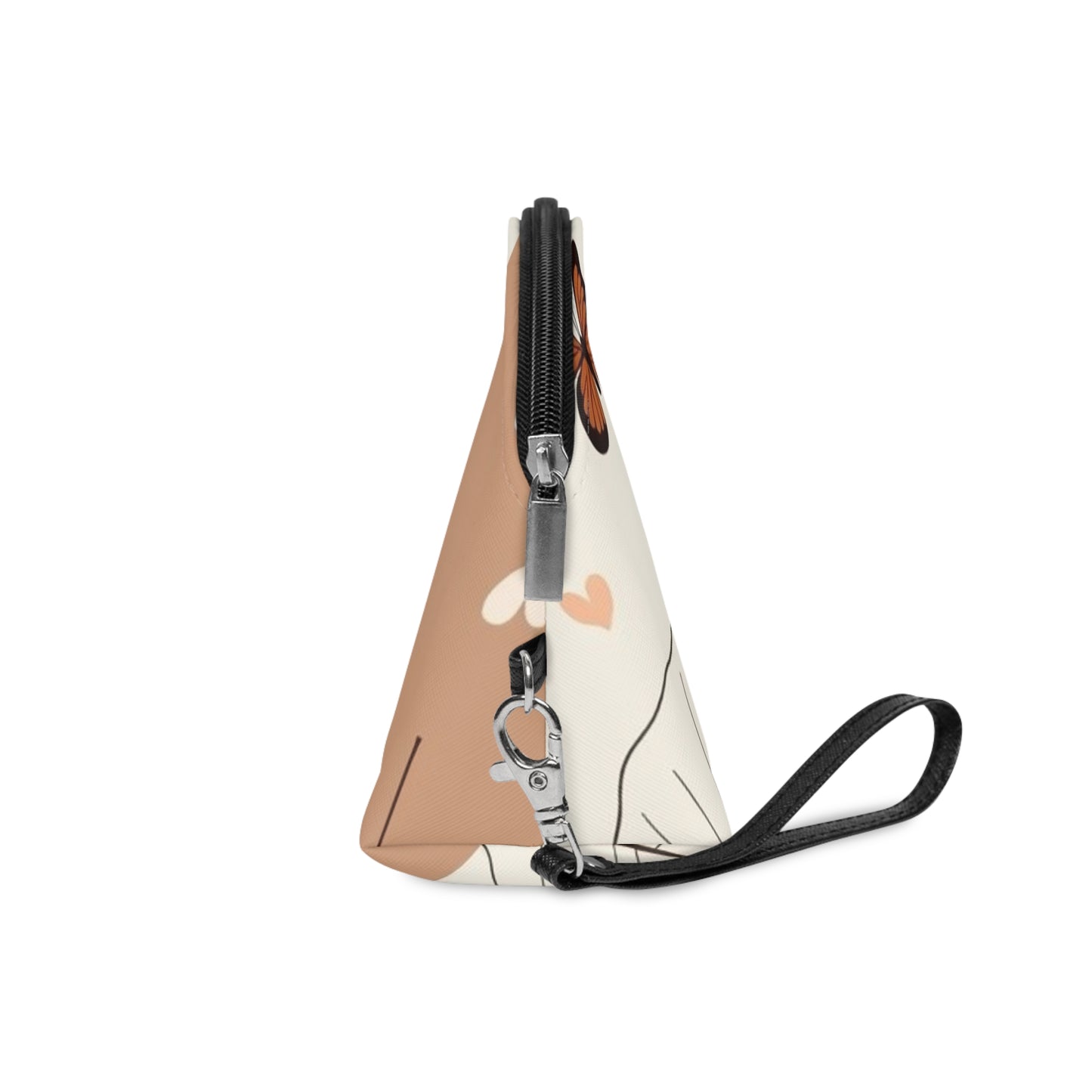 Botanical Makeup Bag - Stay Beautiful, Cosmetic Pouch, Travel Toiletry Case, Gift for Her, Floral Makeup Organizer