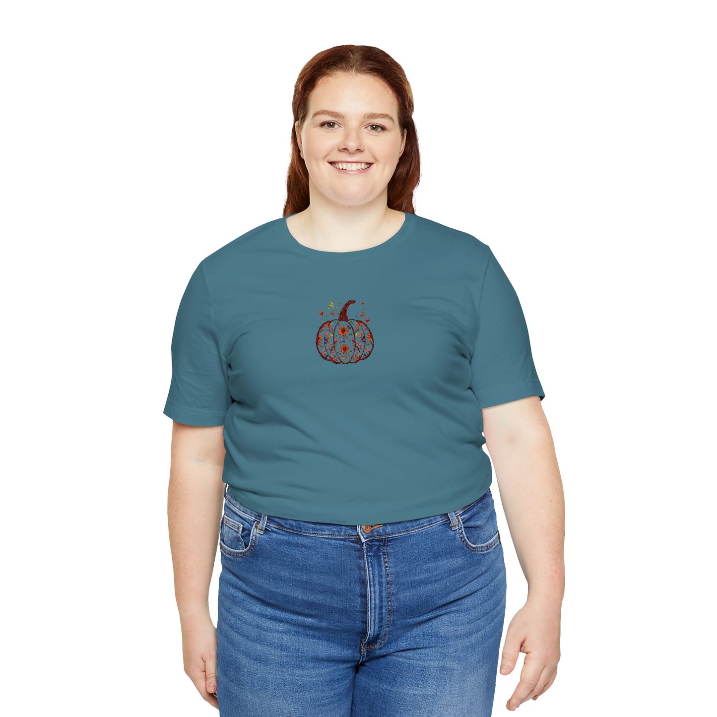 Pumpkin Embroidered Tee