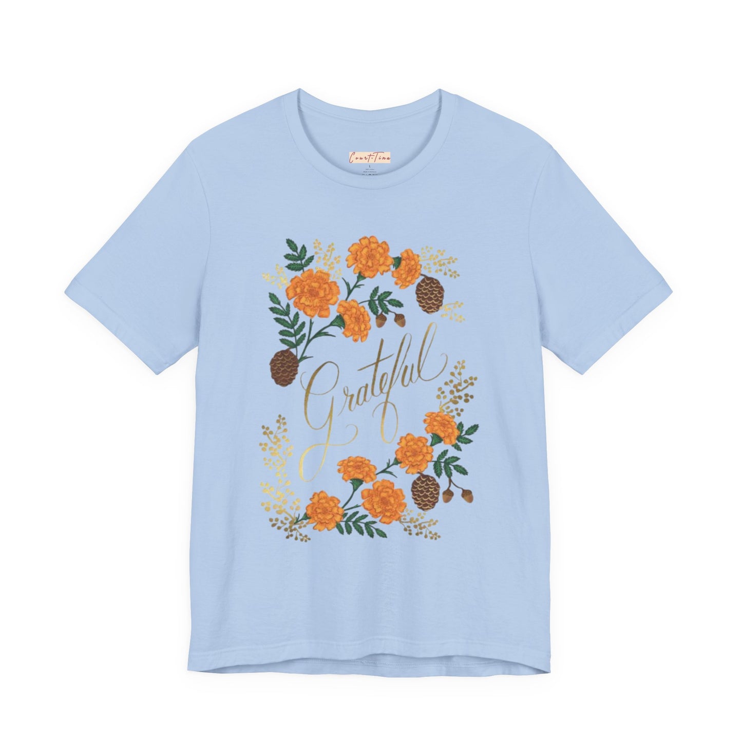 Grateful Floral Short Sleeve Tee
