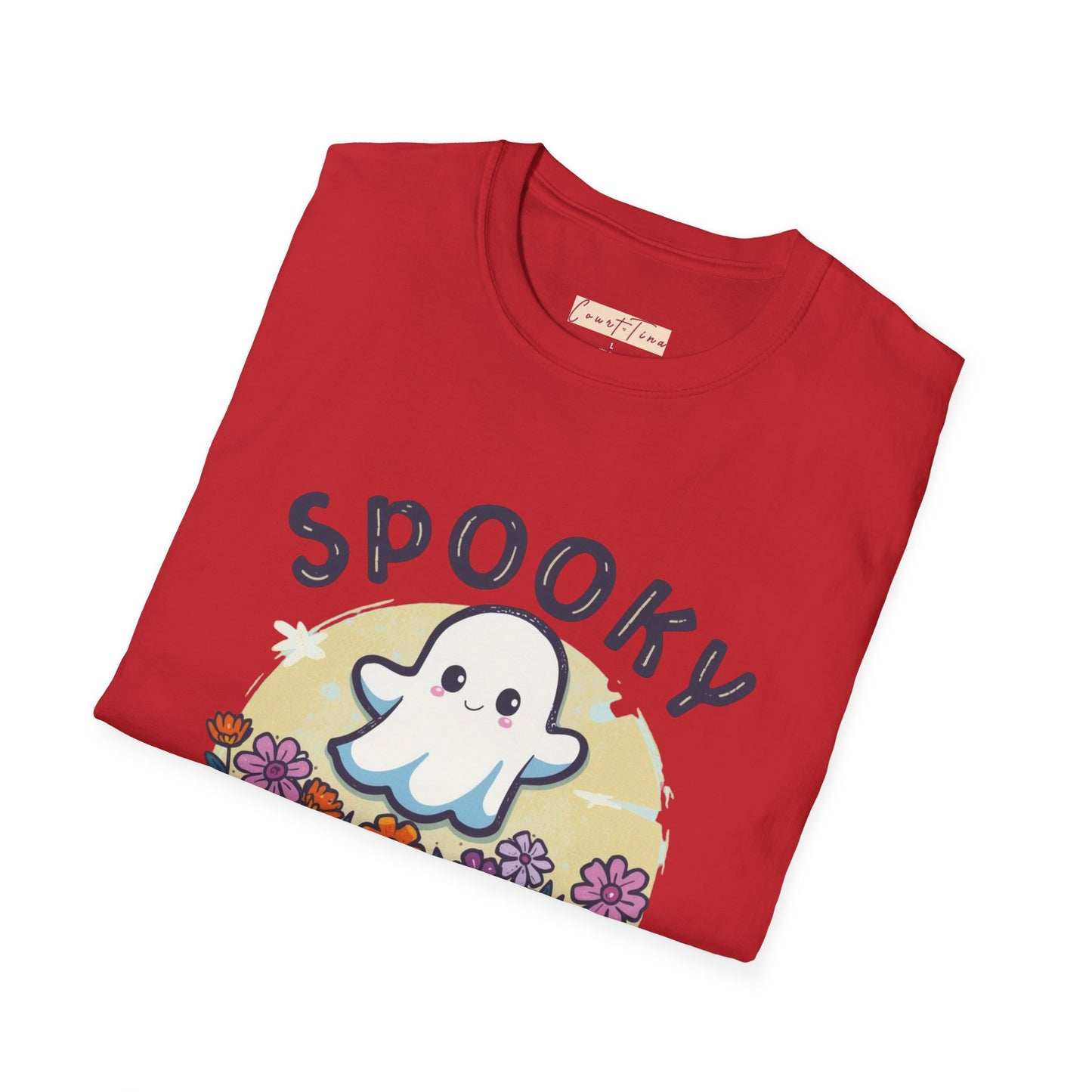 Spooky Season T-Shirt, Halloween Tee, Ghost Graphic Shirt, Fall Apparel, Cute Casual Top