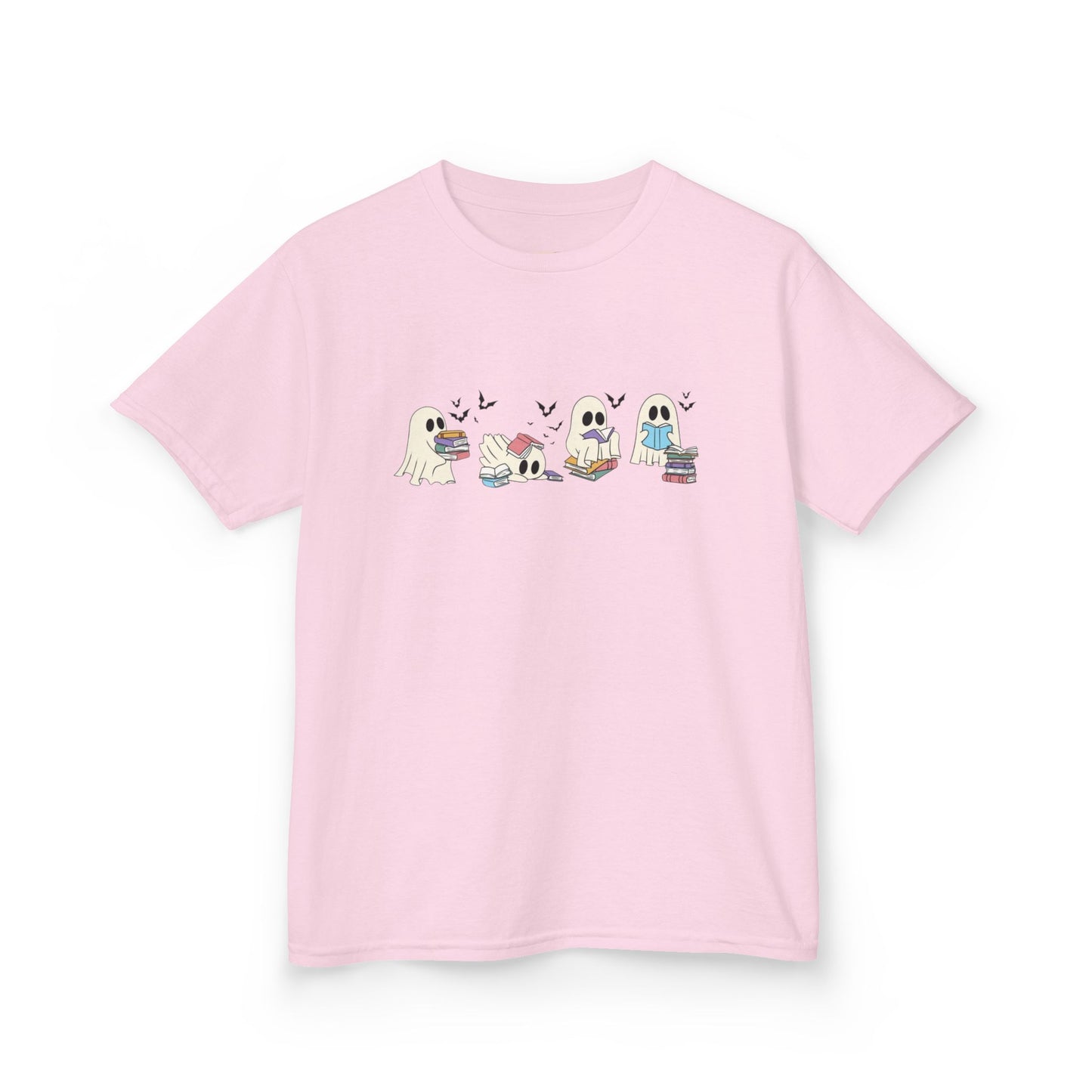 Kids Tee - Reading Ghost Fun & Playful Cotton Shirt for Boys & Girls, Kids' Gift, Birthday, Everyday Wear, Cute Animal Design