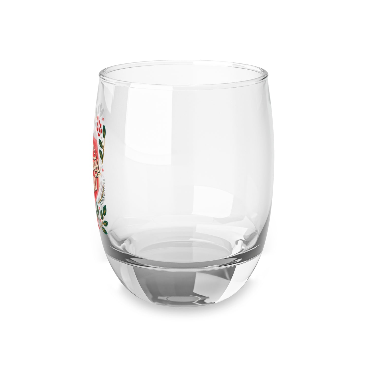 Holiday Spirit Whiskey Glass - Perfect Gift for Home Bar, Christmas Decor, Whiskey Lovers, Festive Cocktails, Seasonal Celebrations
