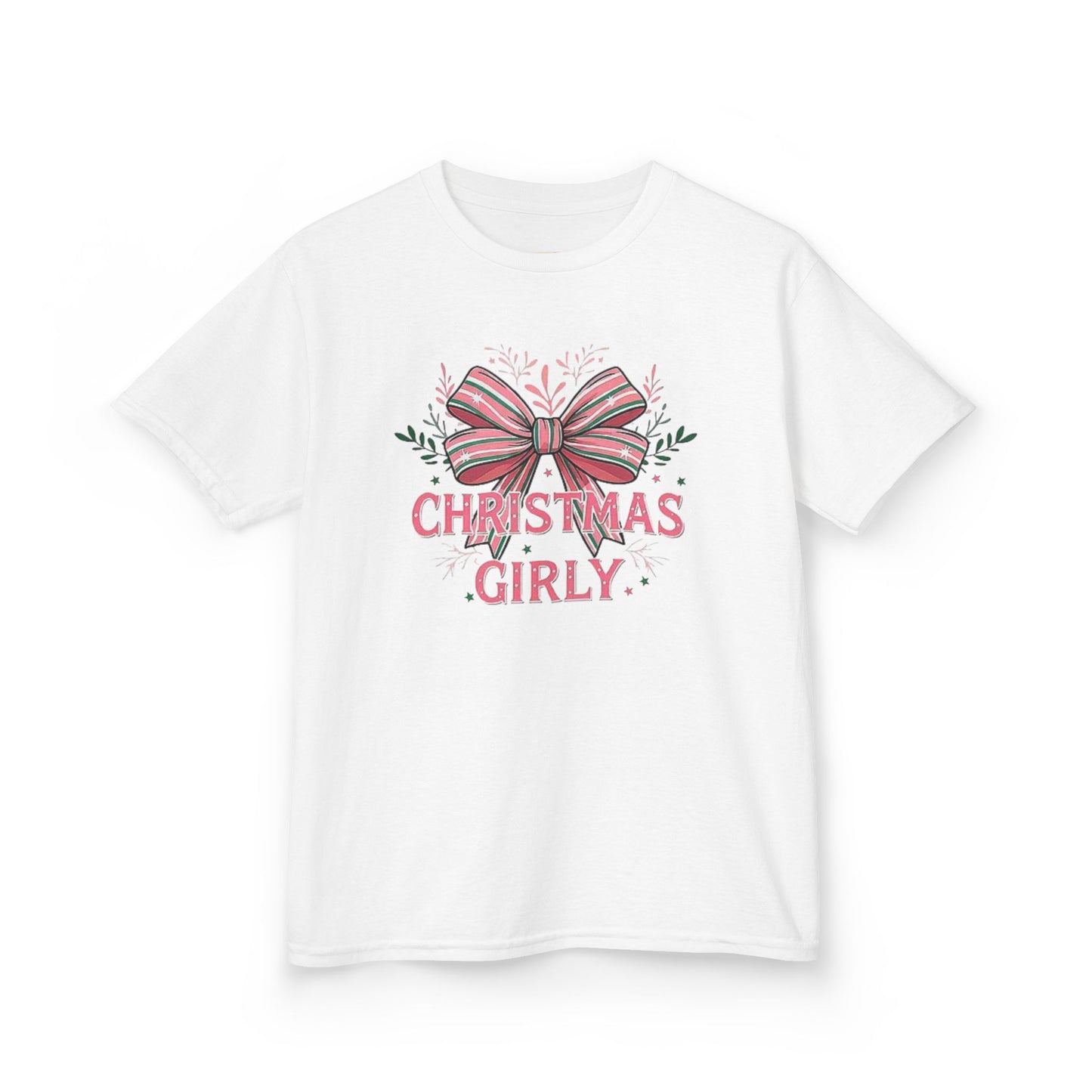 Cute Christmas Tee for Kids, Holiday Gift, Girly T-Shirt, Festive Apparel, Fun Christmas Outfit, Xmas Shirt for Girls