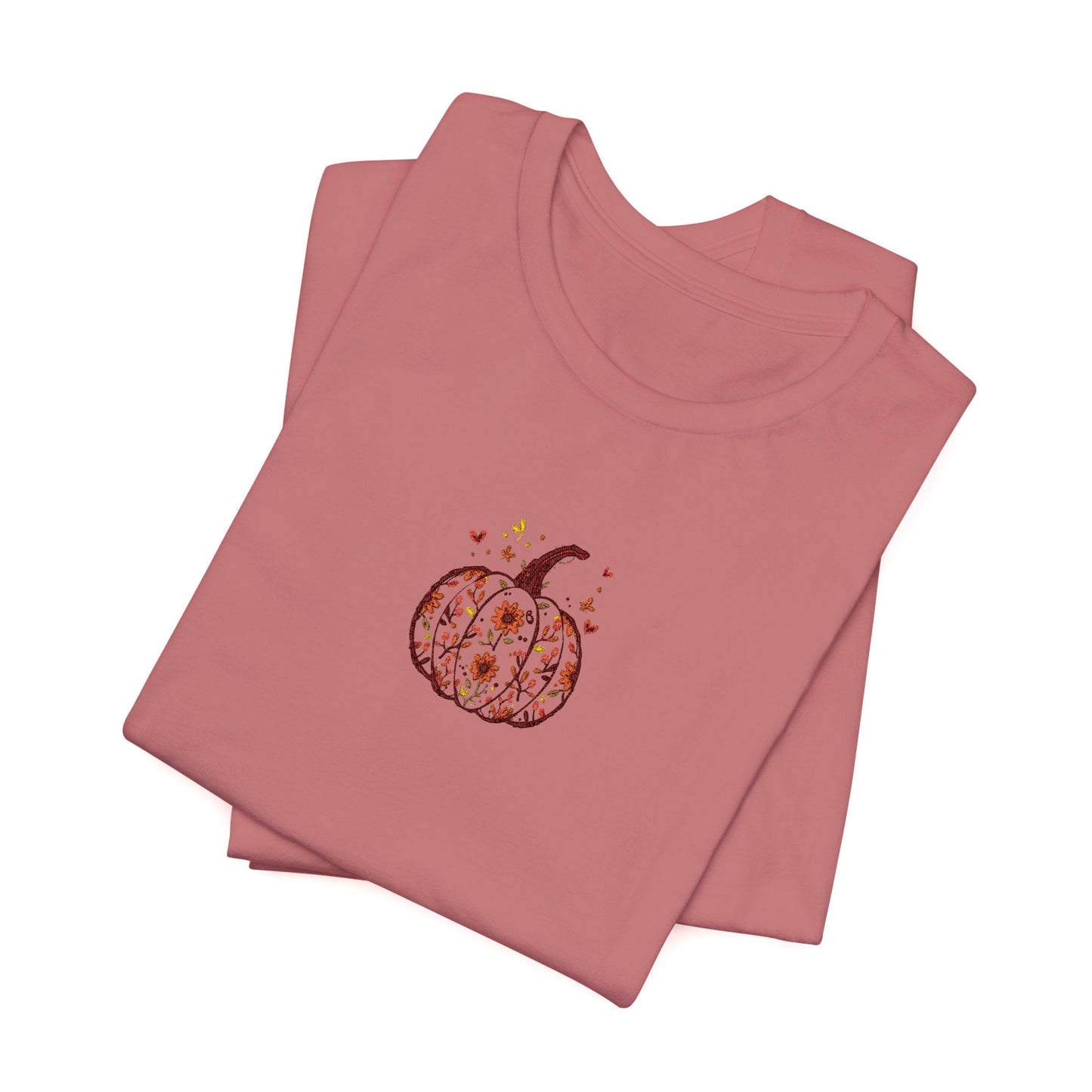 Pumpkin Embroidered Tee