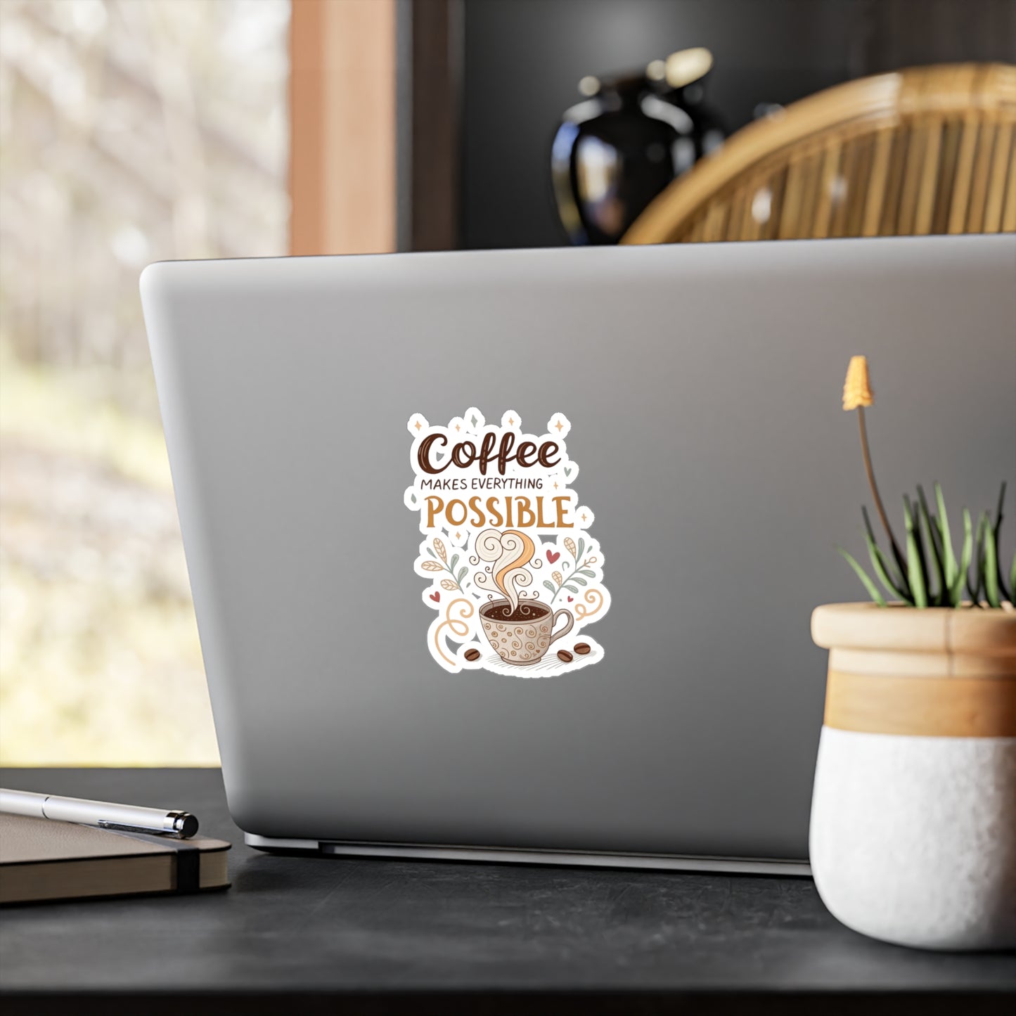 Coffee Makes Everything Possible Vinyl Decal