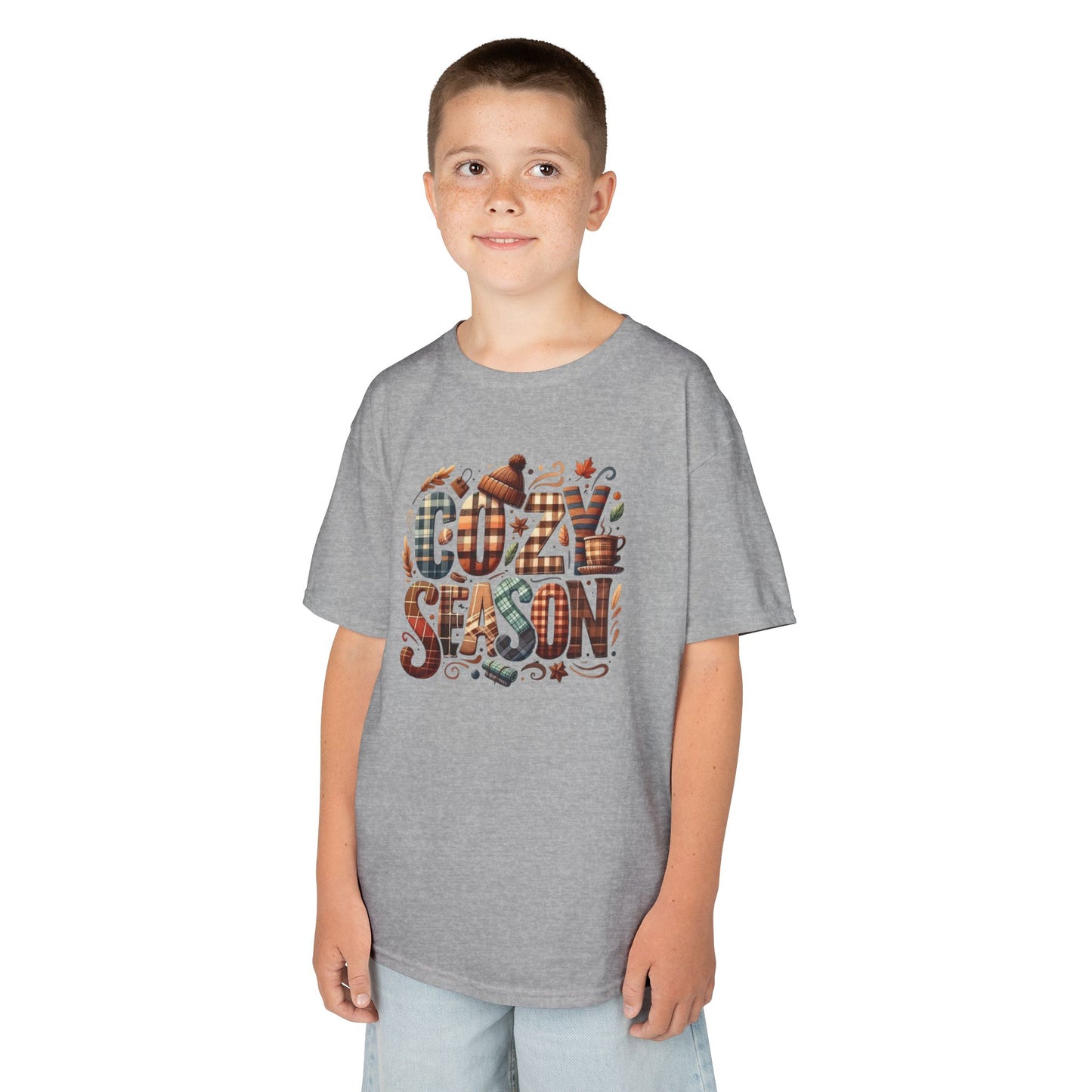 Cozy Season Kids Tee - Perfect for Fall, Halloween, Thanksgiving, Birthday Gift, Family Outings, Casual Wear