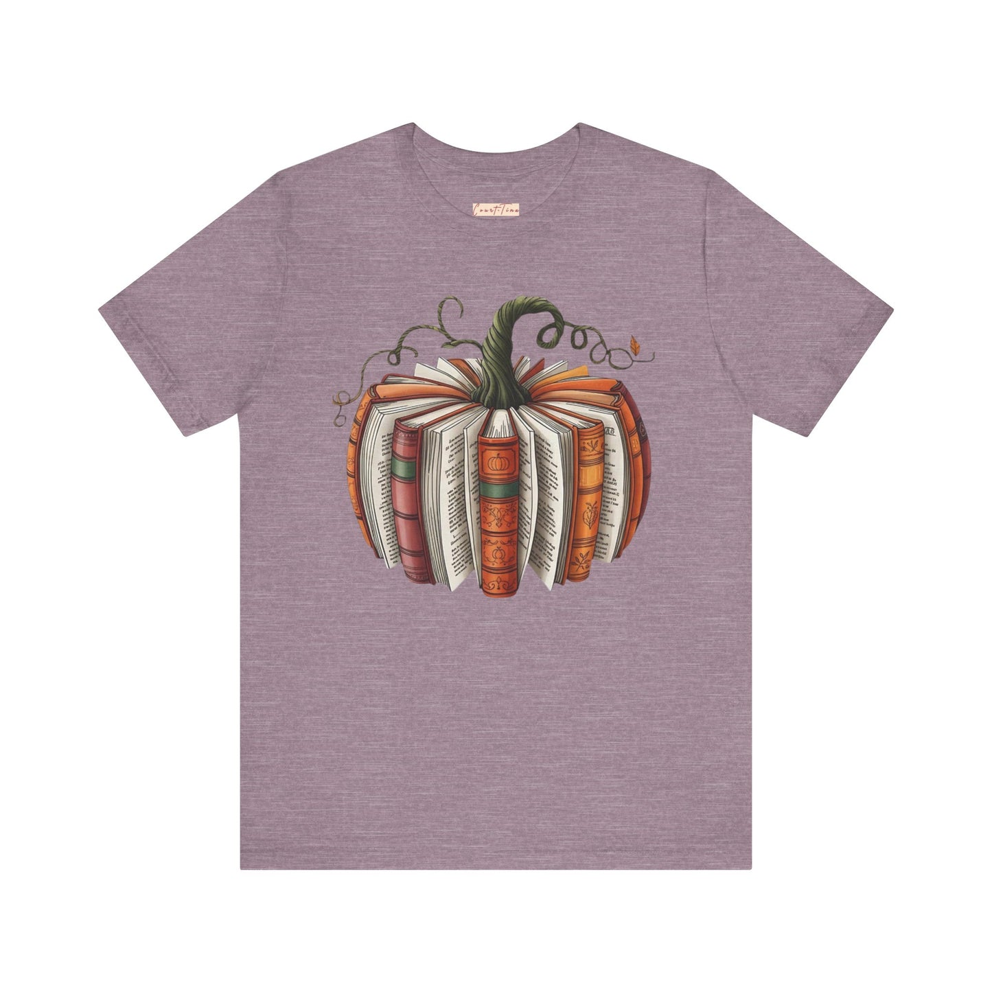 Fall Pumpkin Books Unisex Tee - Cozy Autumn T-Shirt for Book Lovers