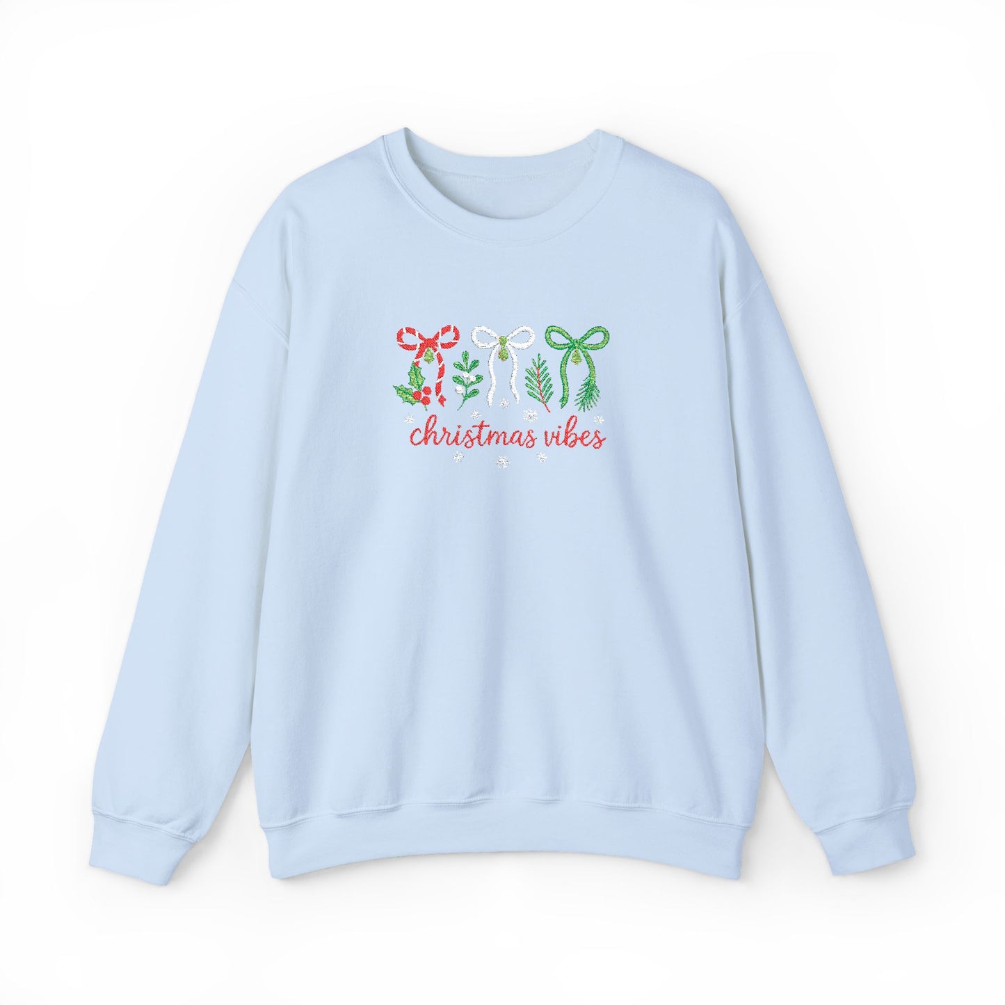 Embroidered Christmas Vibes Sweatshirt